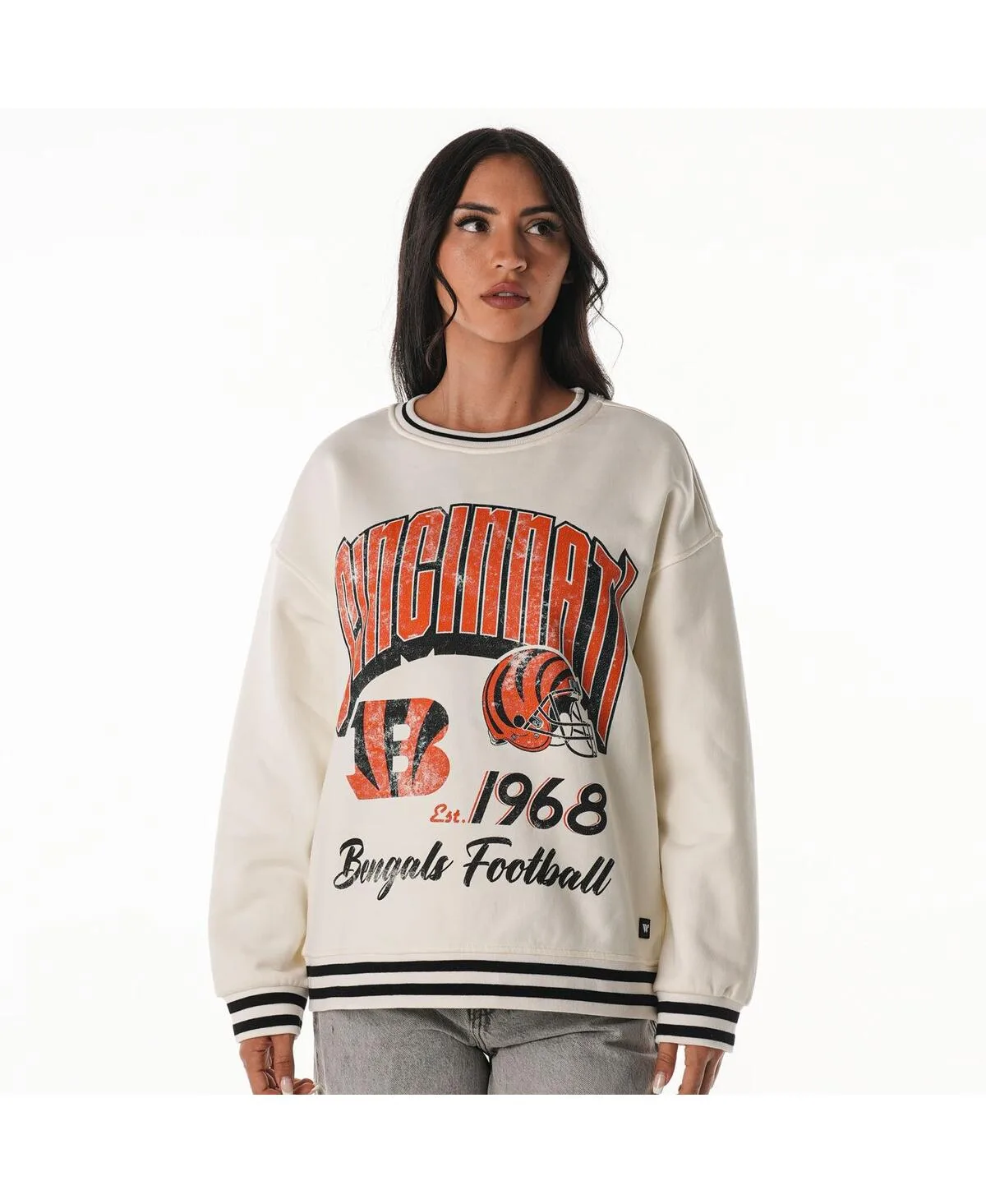Cincinnati Bengals Oversized Vintage French Terry Sweatshirt by The Wild Collective