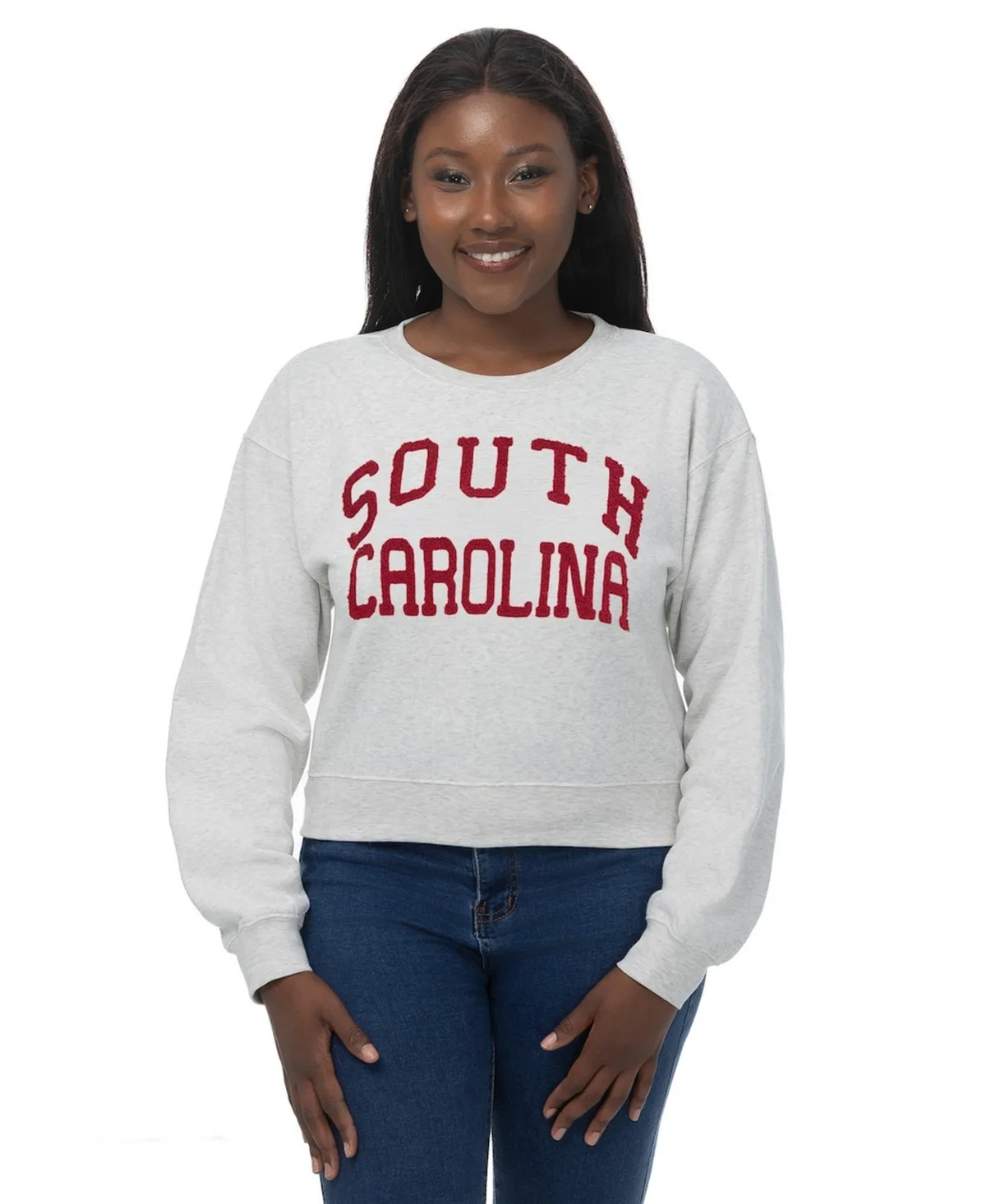 South Carolina Gamecocks Chenille Cropped Sweatshirt by Zoozatz