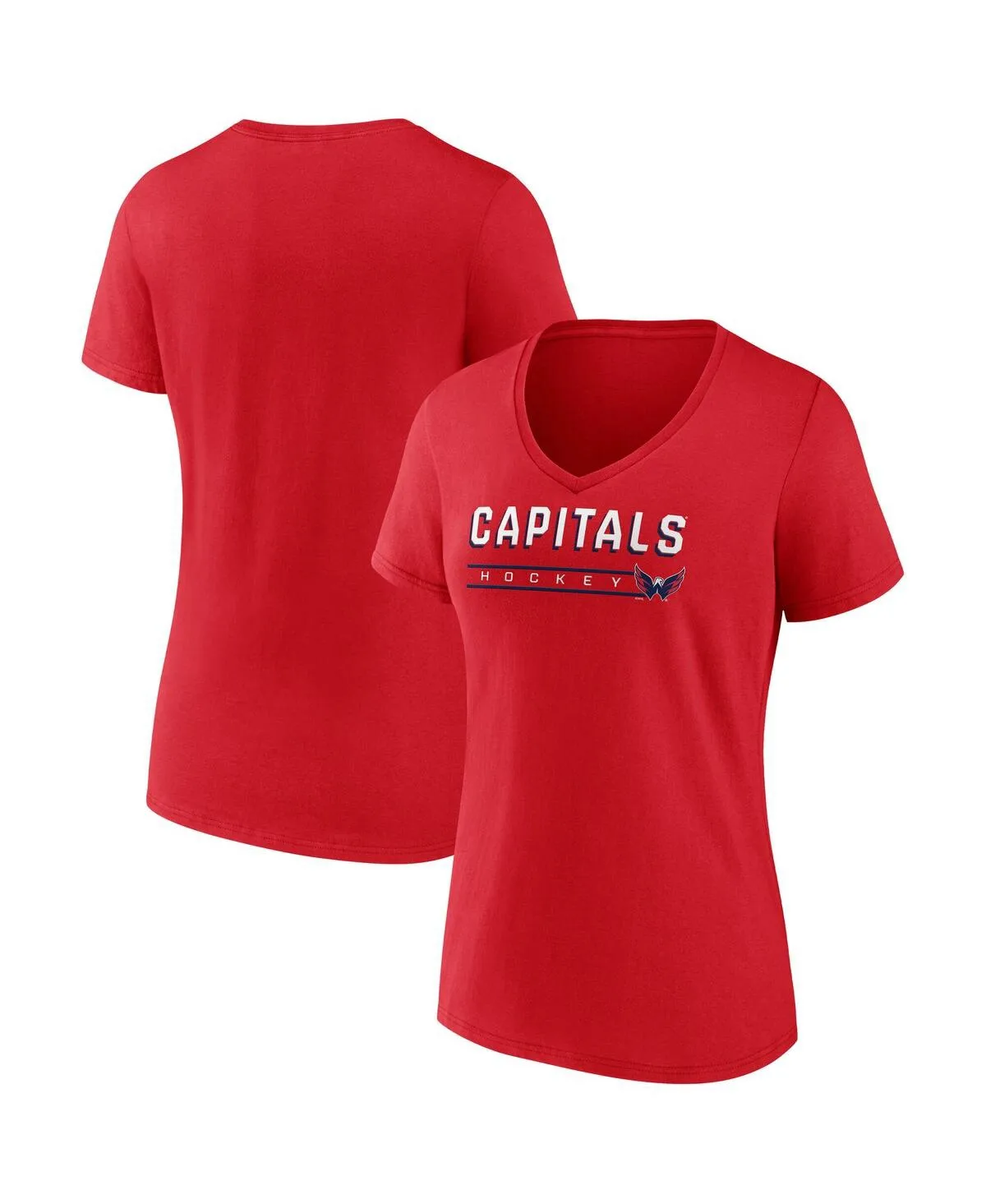 Washington Capitals V-Neck T-Shirt by Fanatics