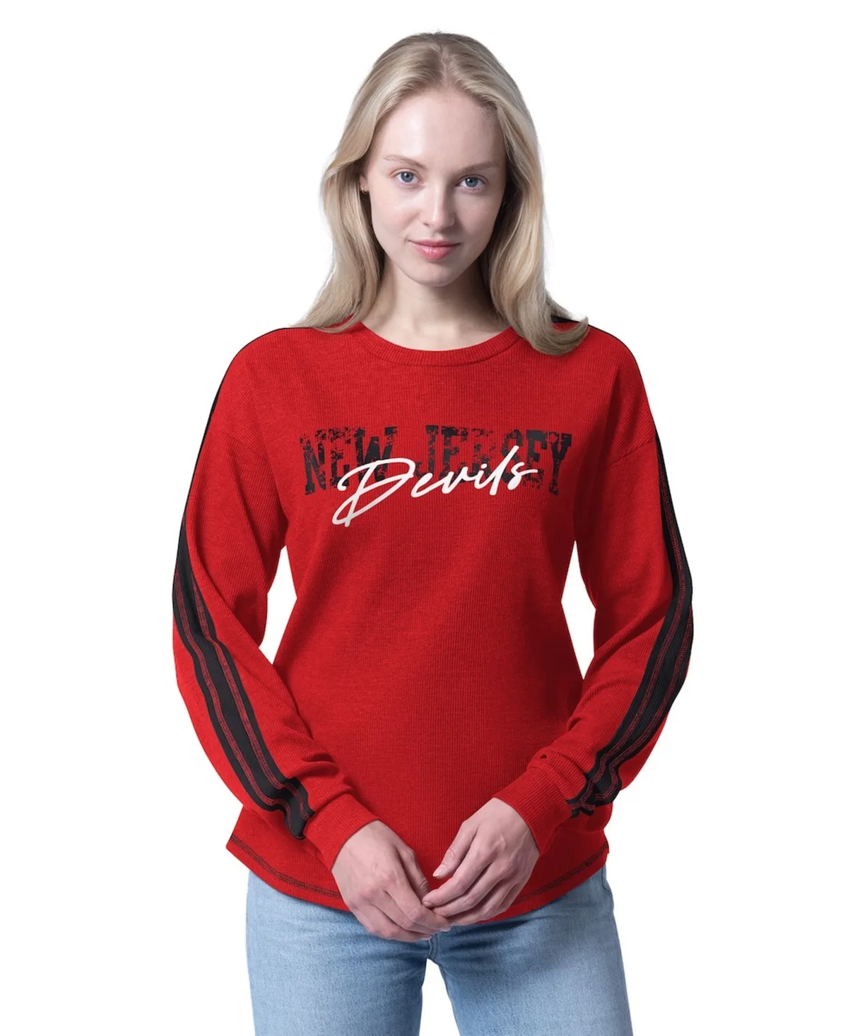 New Jersey Devils Advantage Thermal Long-Sleeve Tri-Blend T-Shirt by G-iii 4her By Carl Banks