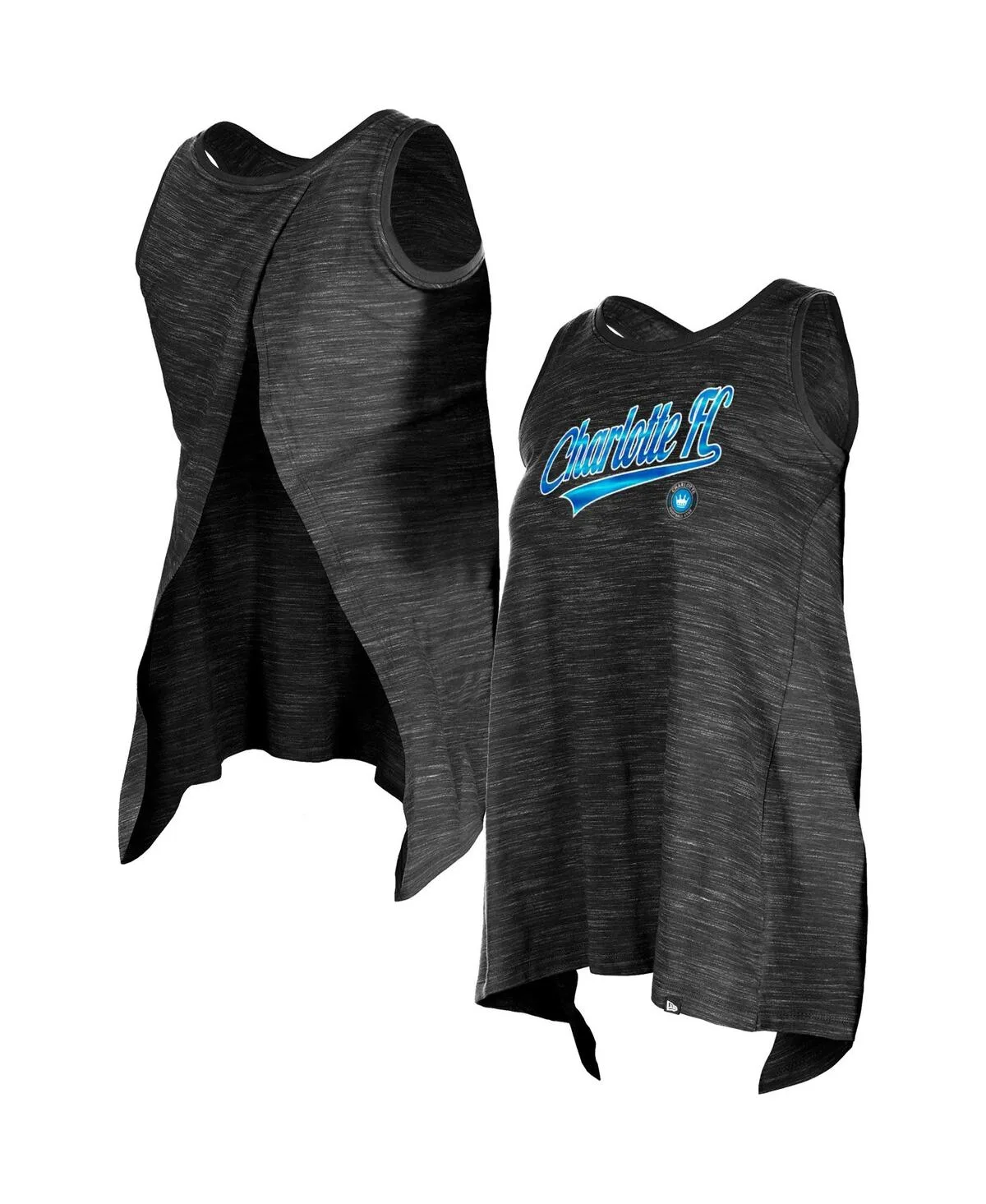 By New Era Charlotte Fc Athletic Cross Back Tank Top by 5th & Ocean