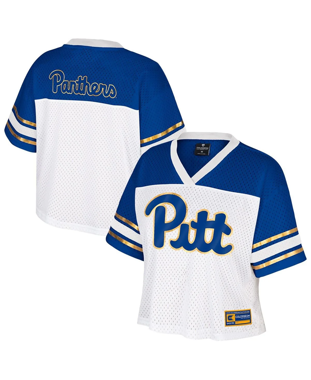 Pitt Panthers Treasure Cropped Football Jersey by Colosseum