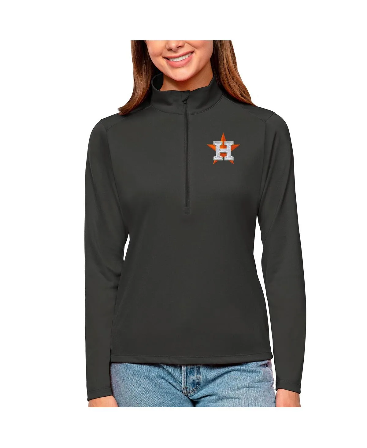 Houston Astros Tribute Quarter-Zip Pullover Top by Antigua