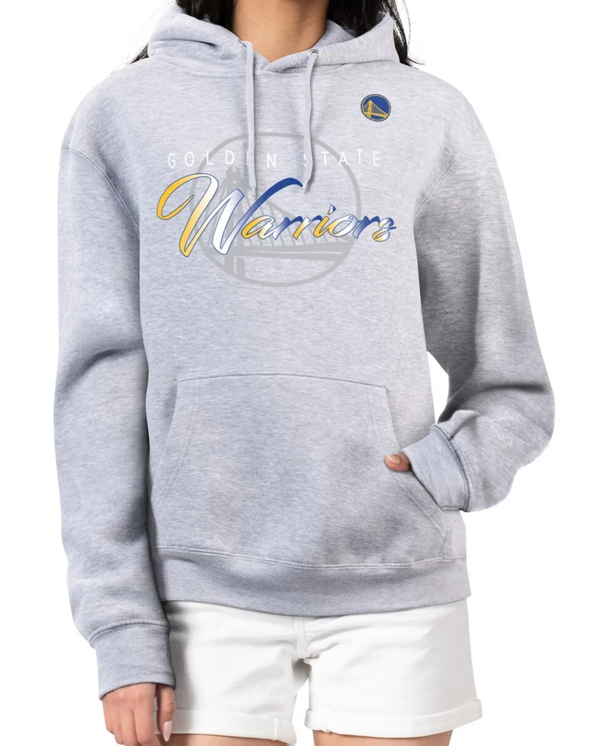 Golden State Warriors Shadow Logo Tri-Blend Fleece Hoodie by G-iii 4her By Carl Banks