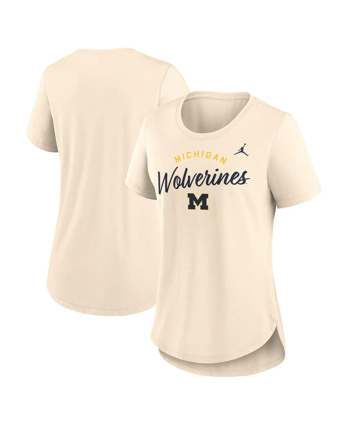 Michigan Wolverines Script Logo Tri-Blend T-Shirt by Jordan