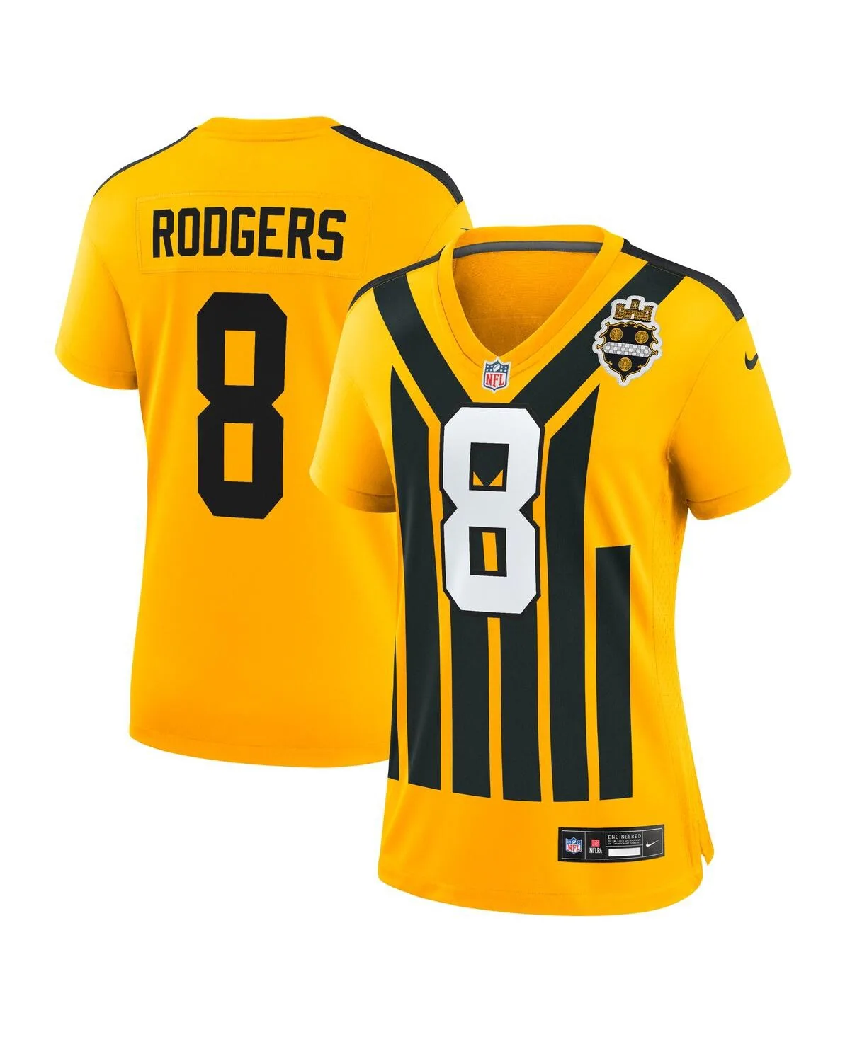 Aaron Rodgers Pittsburgh Steelers Alternate 1933 Throwback Game Jersey by Nike