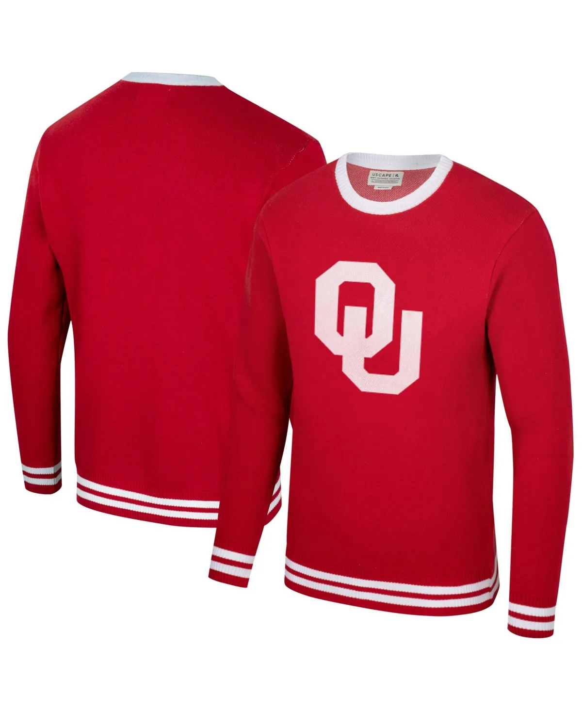 Oklahoma Sooners Renew Knit Vintage Pullover Sweater by Uscape Apparel