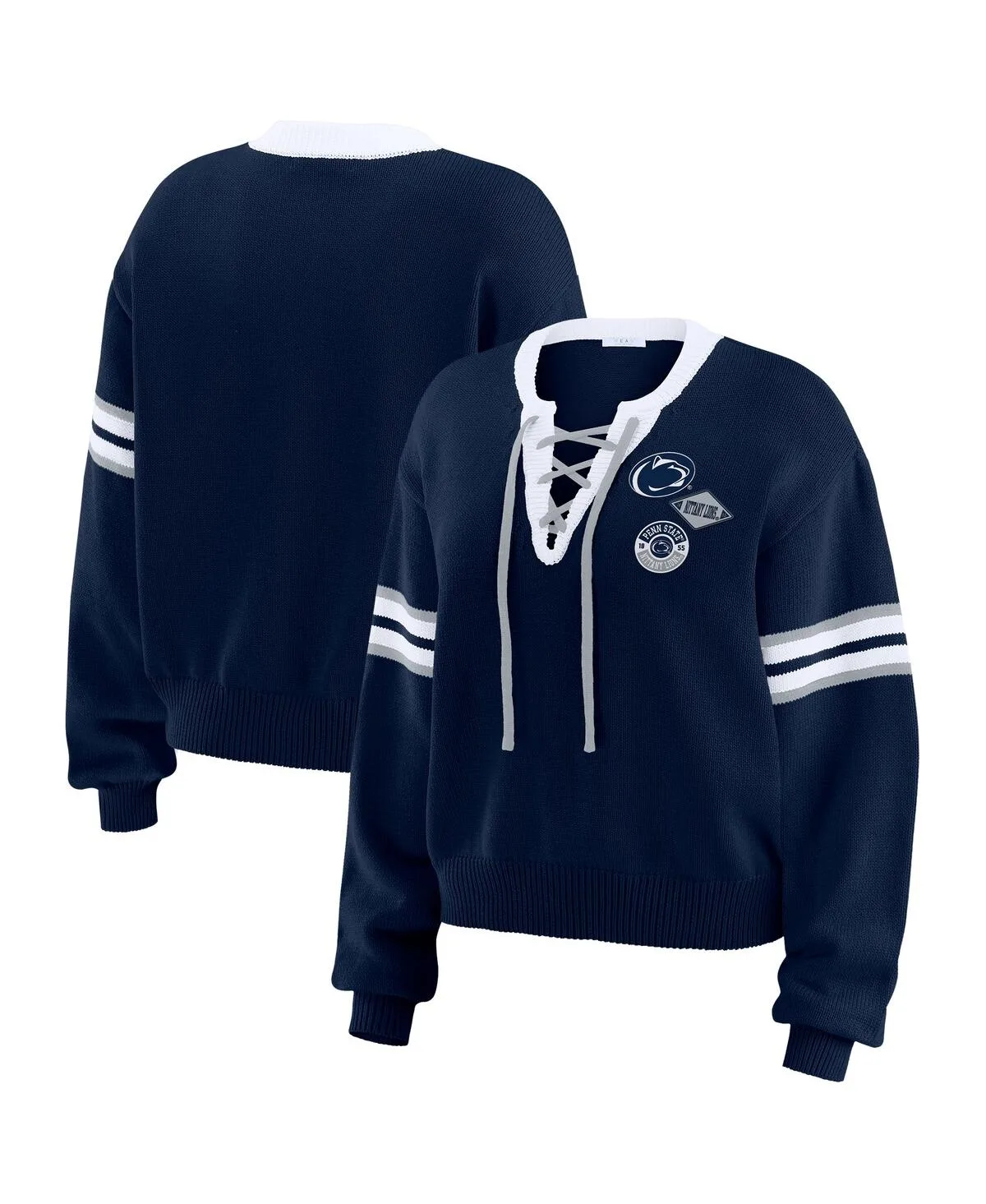 Penn State Nittany Lions Lace-Up Pullover Sweater by Wear By Erin Andrews