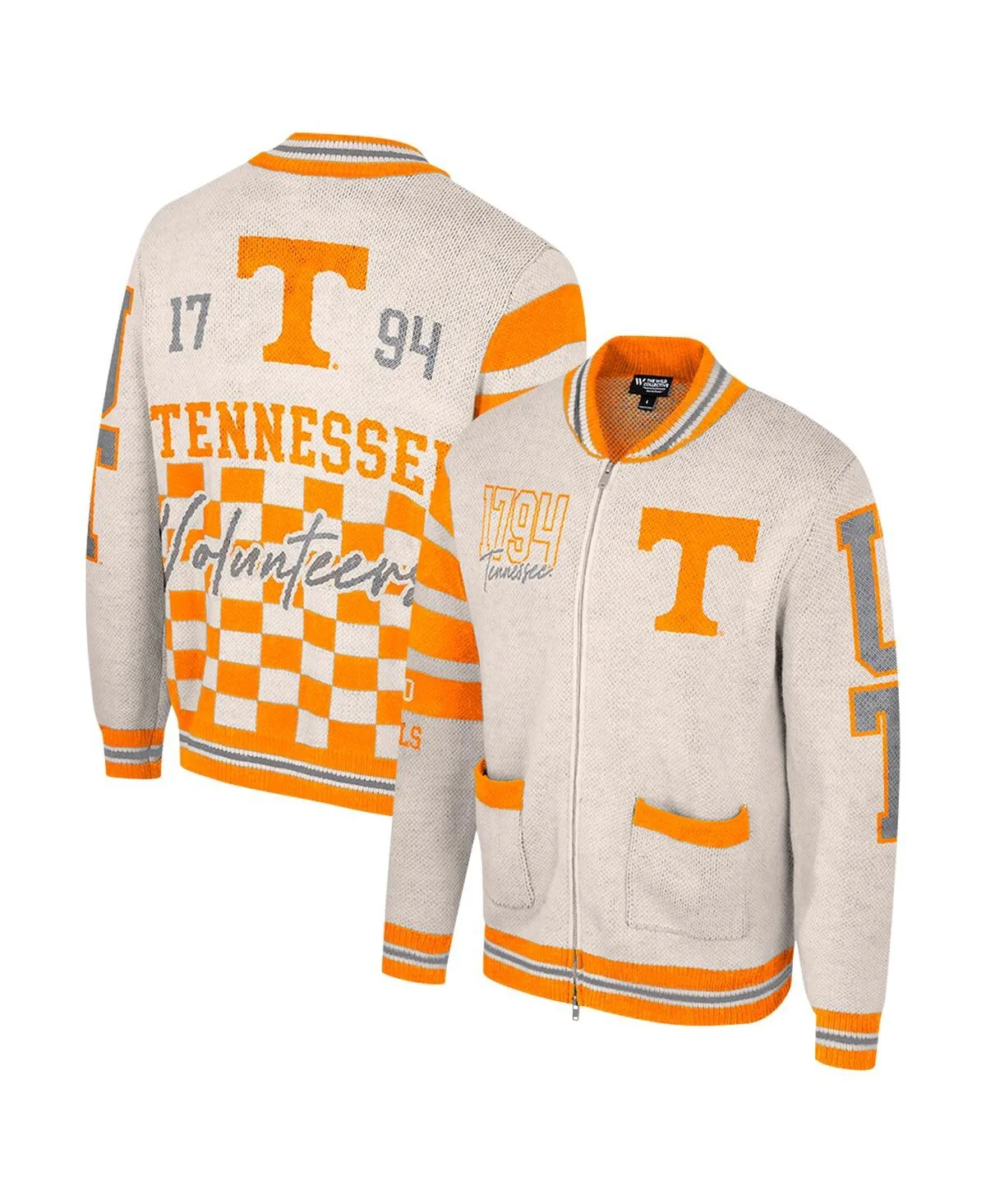 Tennessee Volunteers Jacquard Full-Zip Sweater by Colosseum