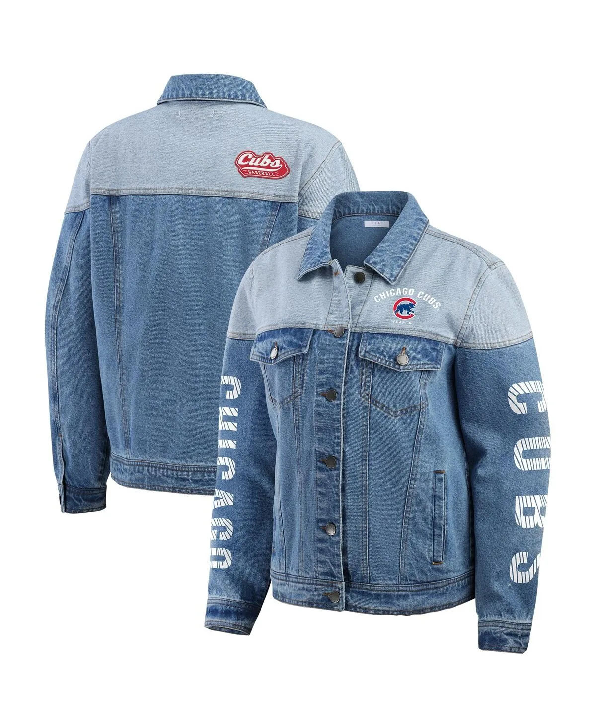 Chicago Cubs Full-Button Denim Jacket by Wear By Erin Andrews
