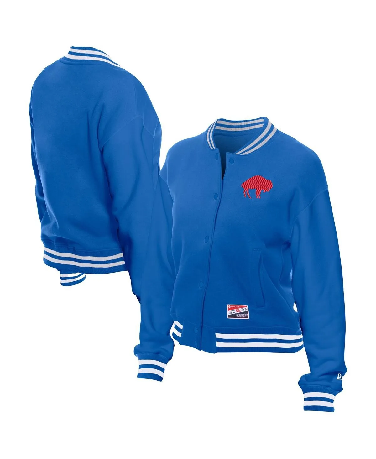 Buffalo Bills Throwback Fleece Full-Snap Jacket by New Era