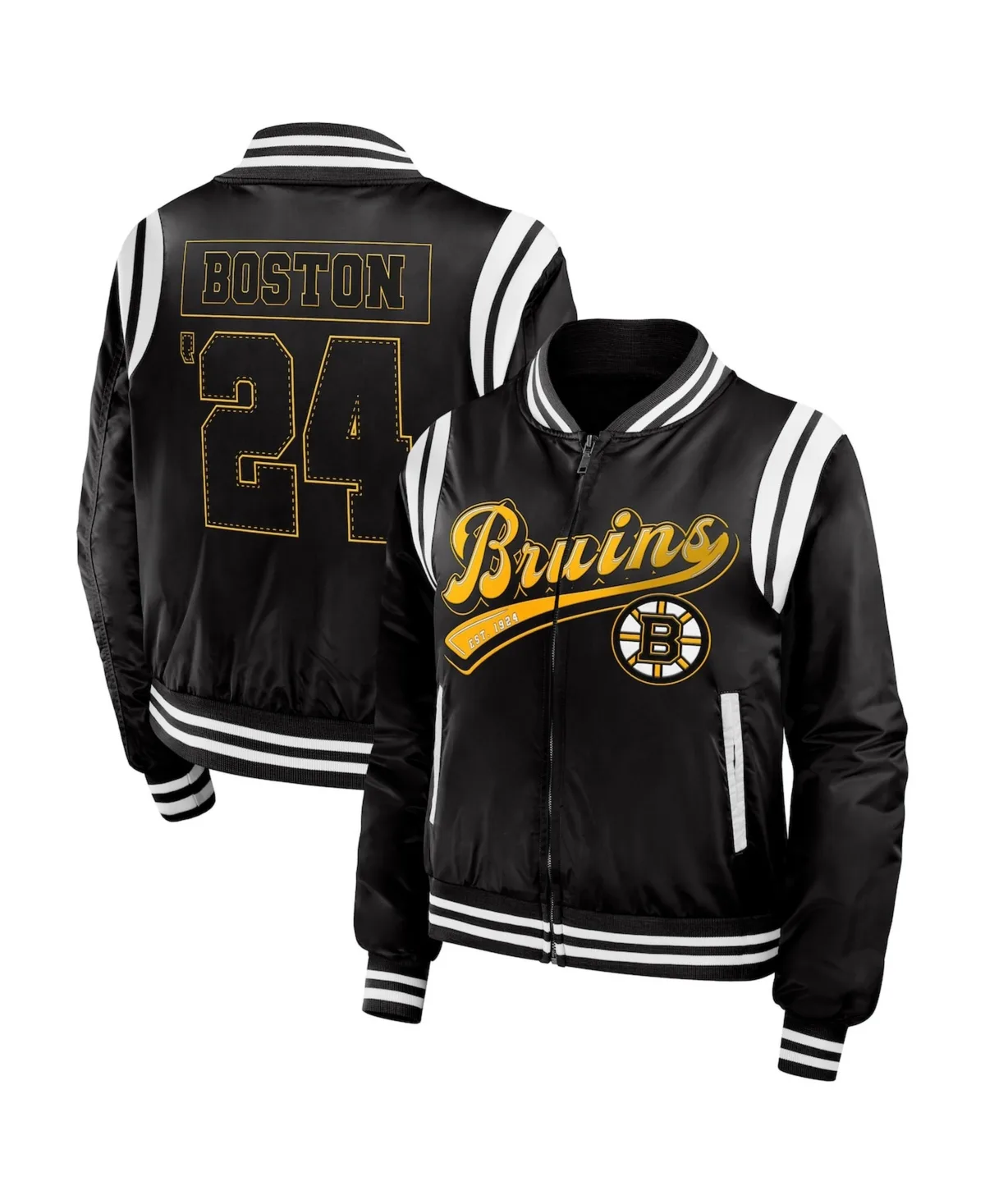 Boston Bruins Baller Full-Zip Bomber Jacket by Wear By Erin Andrews