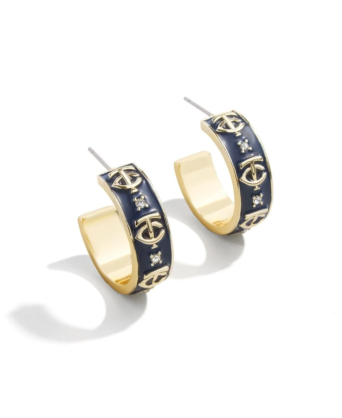 Wear by Erin Andrews x BaubleBar Minnesota Twins Enamel Hoop Earrings by Wear By Erin Andrews