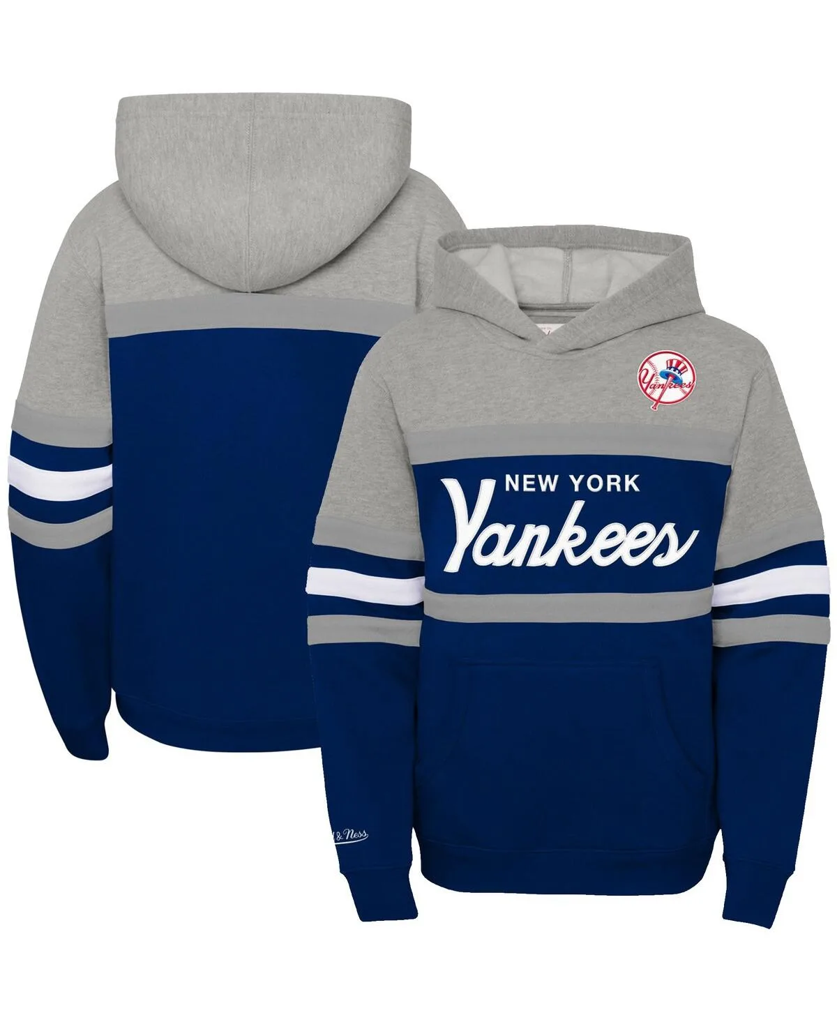 New York Yankees Cooperstown Collection Head Coach Pullover Hoodie by Mitchell & Ness