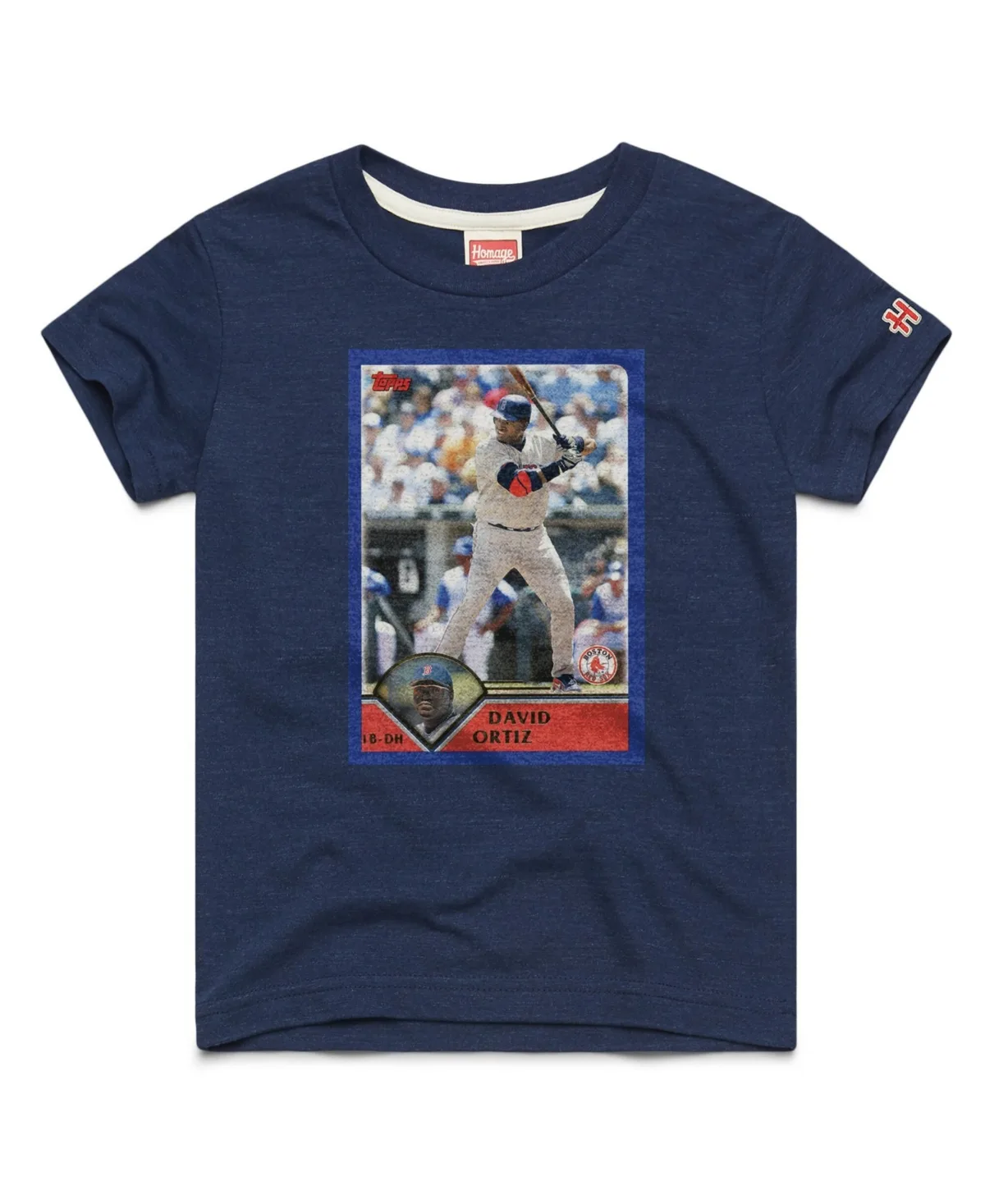 David Ortiz Boston Red Sox Topps Baseball Card Tri-Blend T-Shirt by Homage