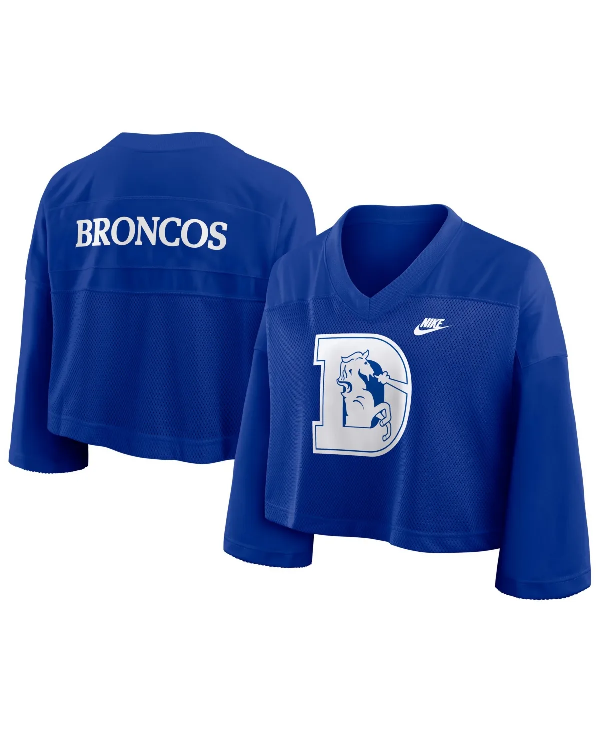 Denver Broncos Rewind Cropped Mesh Dri-Fit Fashion Jersey by Nike