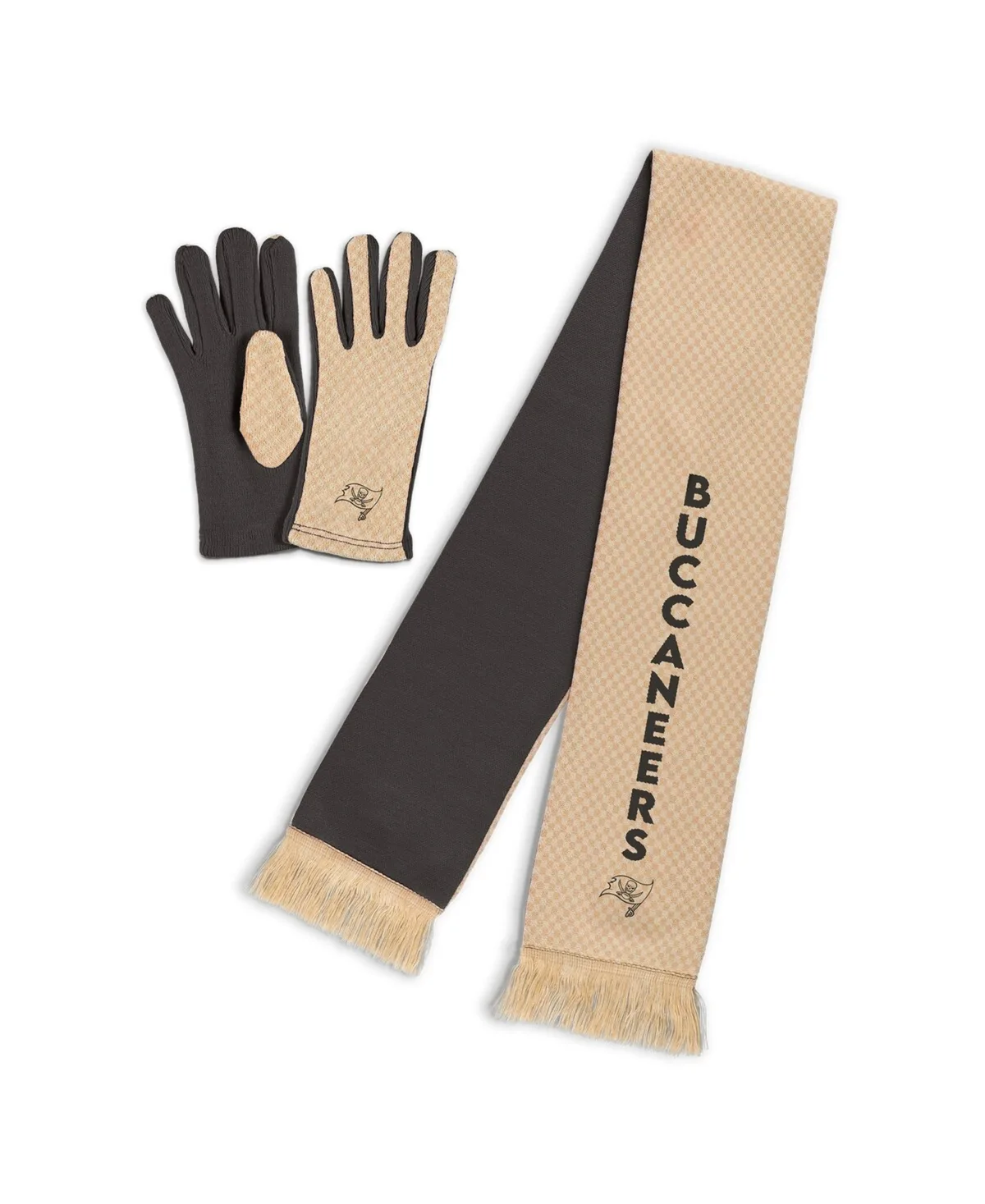 Tampa Bay Buccaneers Tonal Microcheck Scarf Glove Set by Wear By Erin Andrews