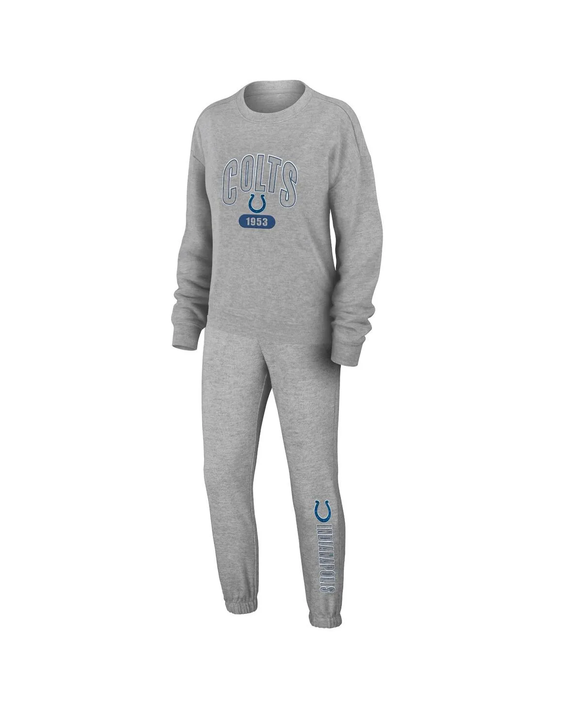 Indianapolis Colts Knitted Tri-Blend Long Sleeve T-Shirt Pants Lounge Set by Wear By Erin Andrews