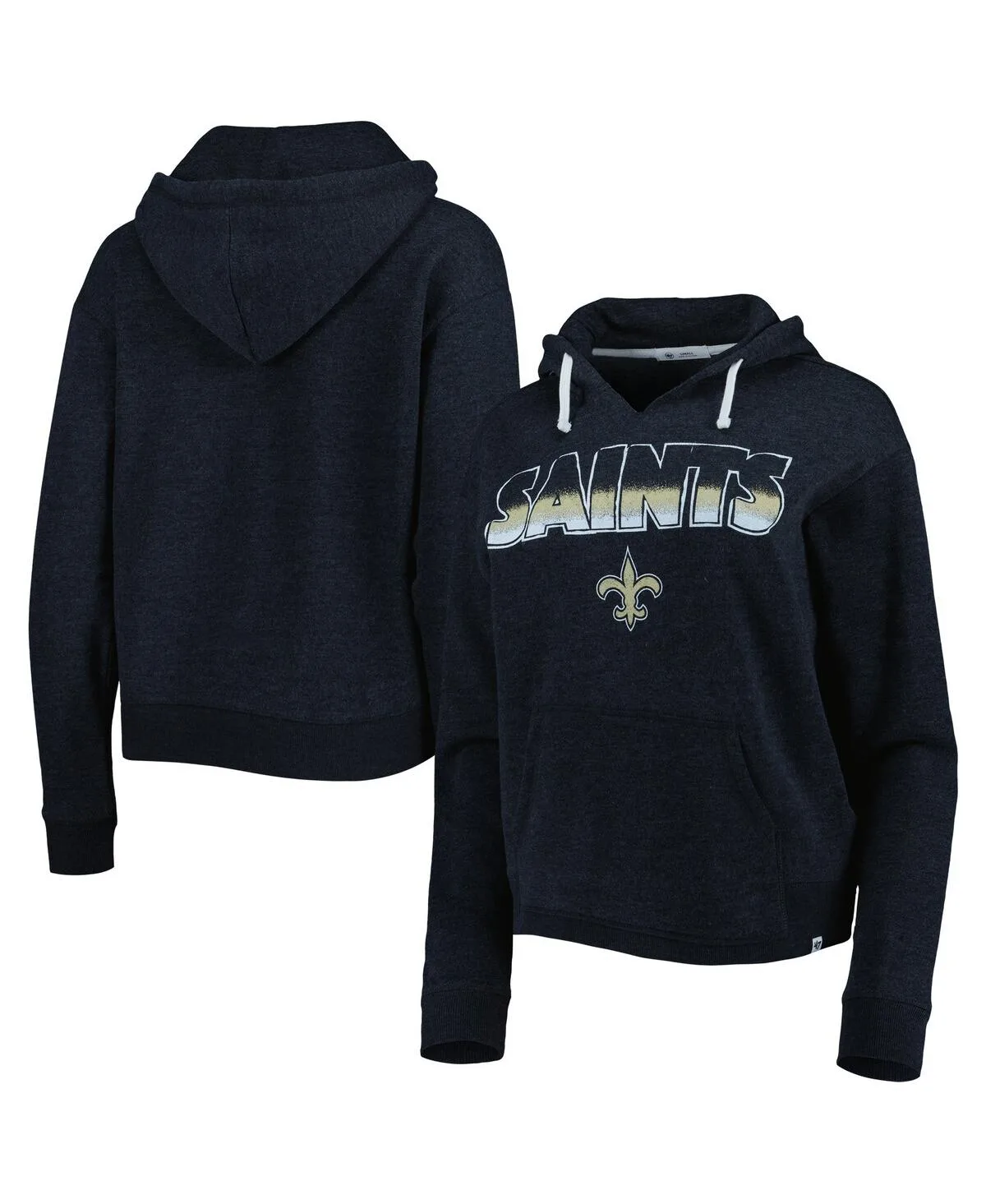 New Orleans Saints Color Rise Kennedy Notch Neck Pullover Hoodie