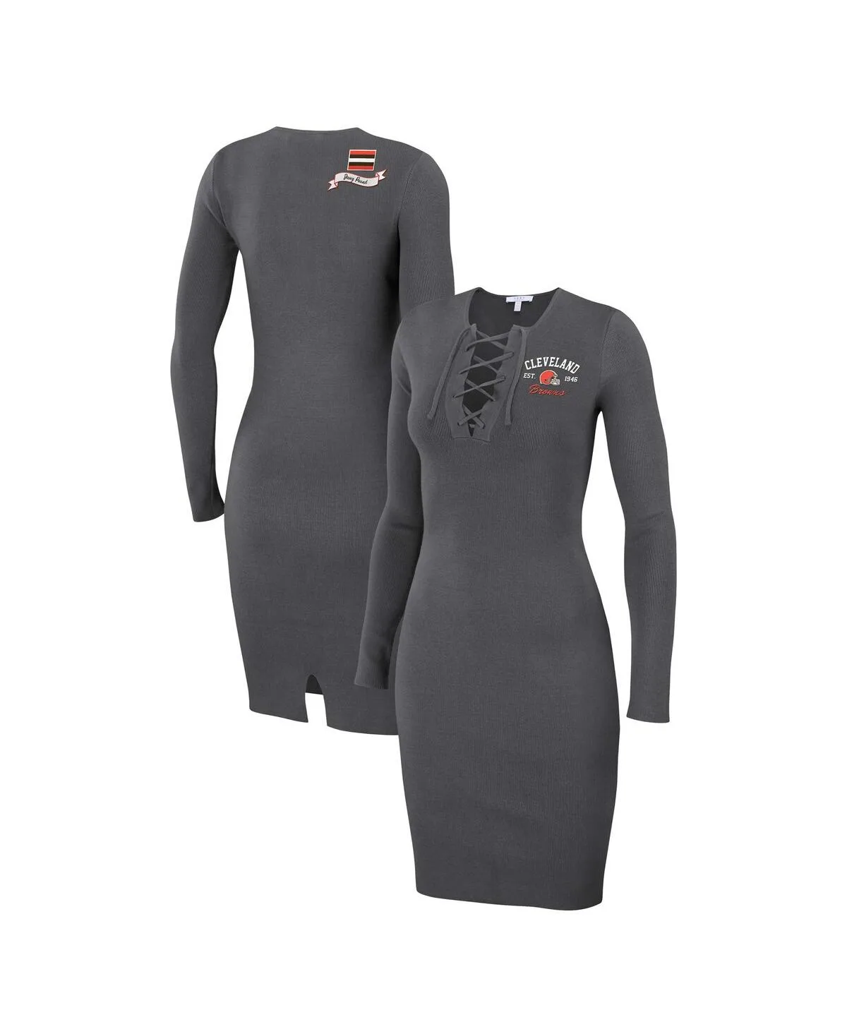 Cleveland Browns Lace Up Long Sleeve Dress by Wear By Erin Andrews