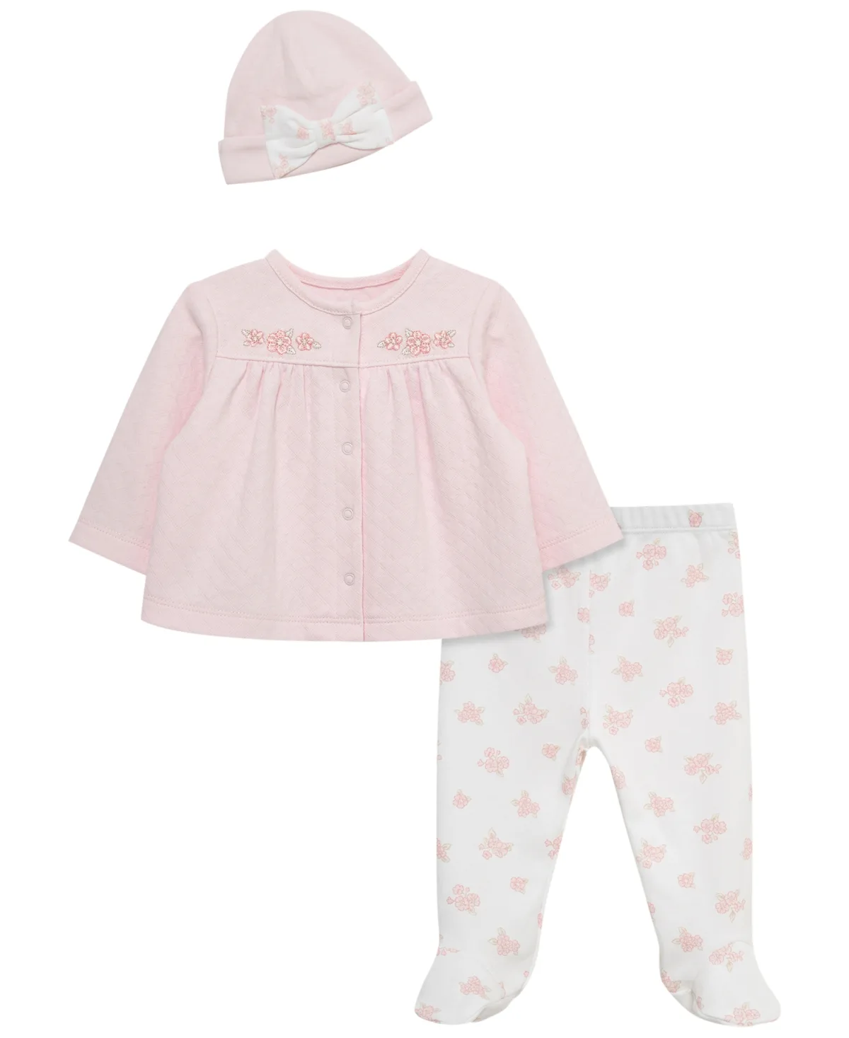 Long-Sleeve Cardigan, Pants and Hat, 3-Piece Set by Little Me