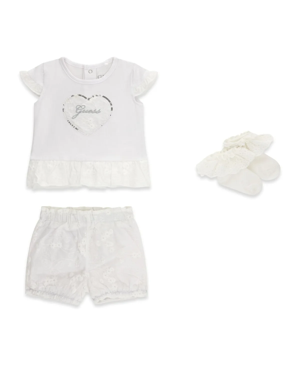 Short-Sleeve T-Shirt, Short & Sock, 3-Piece Set by Guess