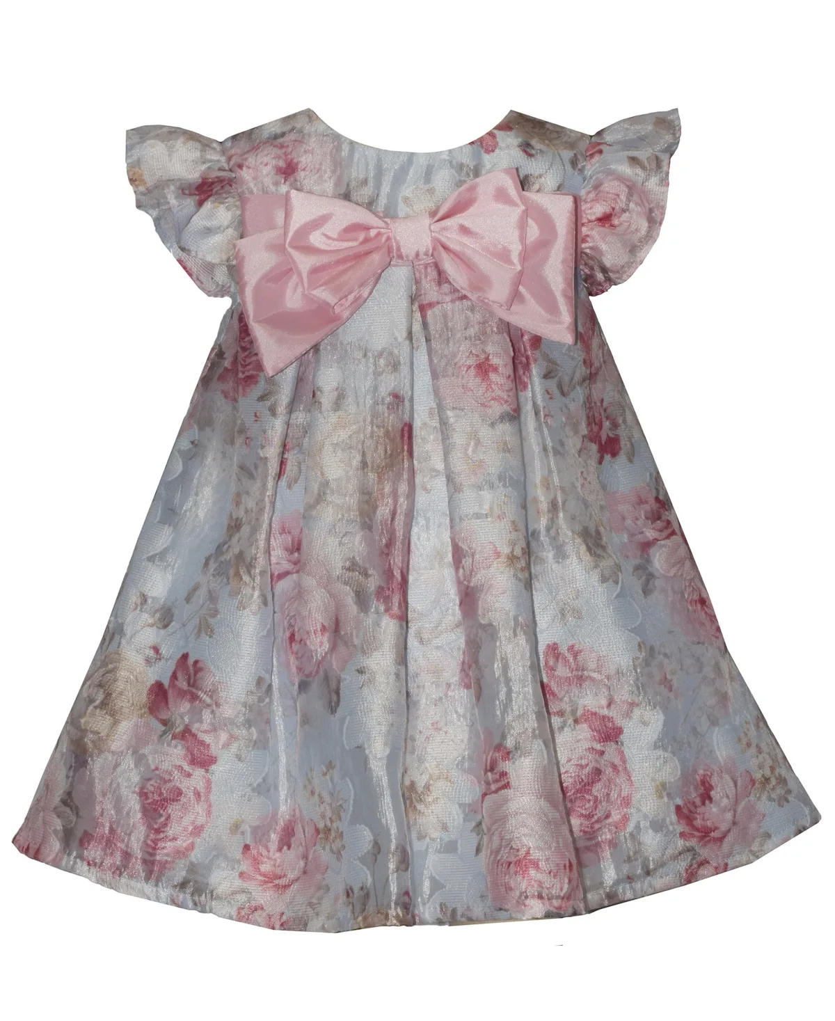 Short-Sleeve Dress with Bow by Bonnie Baby