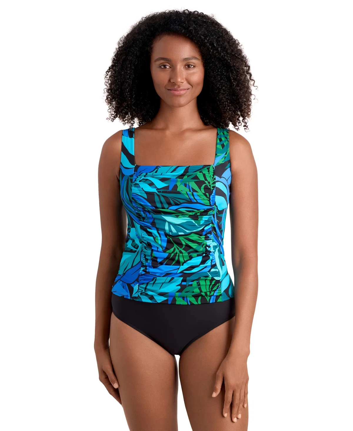 Square Neck Tankini Top by Shapesolver