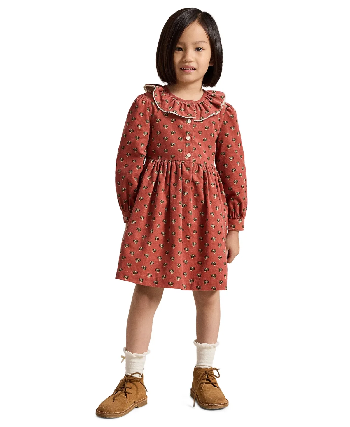 Floral Cotton Corduroy Shirtdress by Polo Ralph Lauren