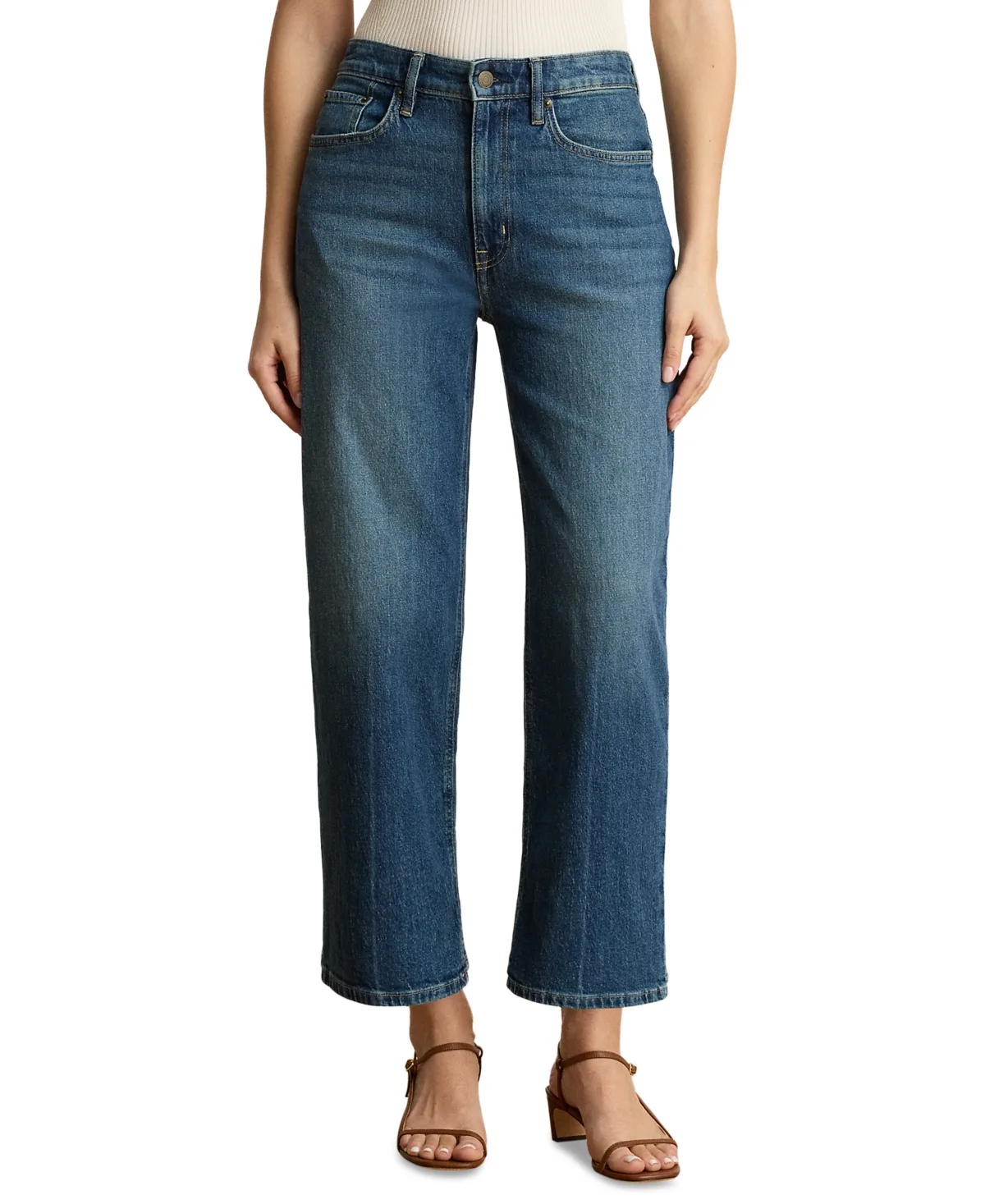 High-Rise Straight Jeans by Lauren Ralph Lauren