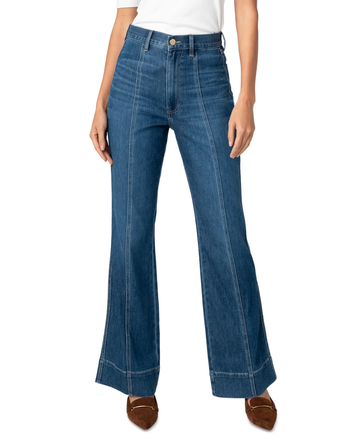 Relaxed High-Rise Seamed Bootcut Jeans by Liverpool Los Angeles