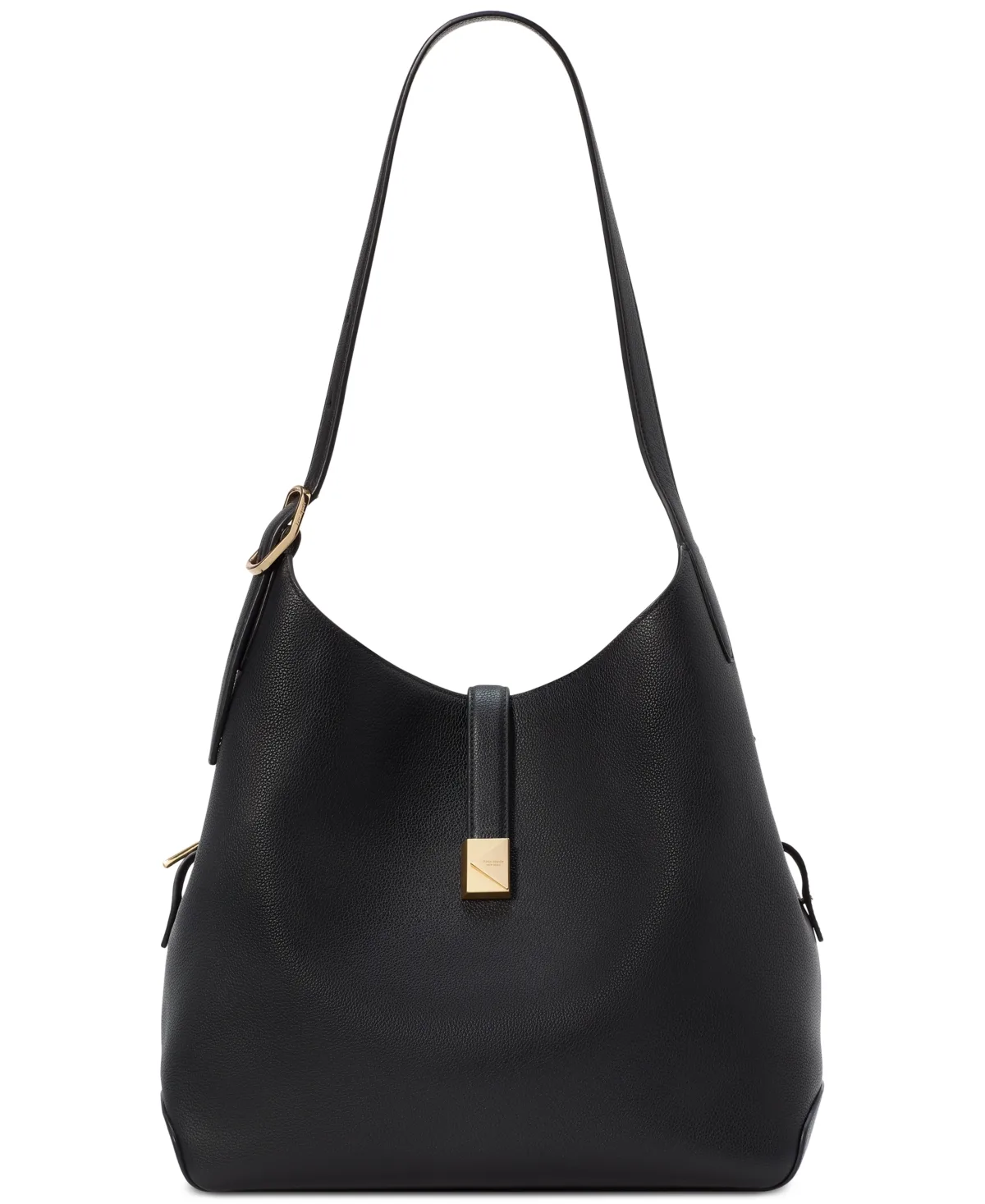 Deco Large Pebbled Leather Shoulder Bag