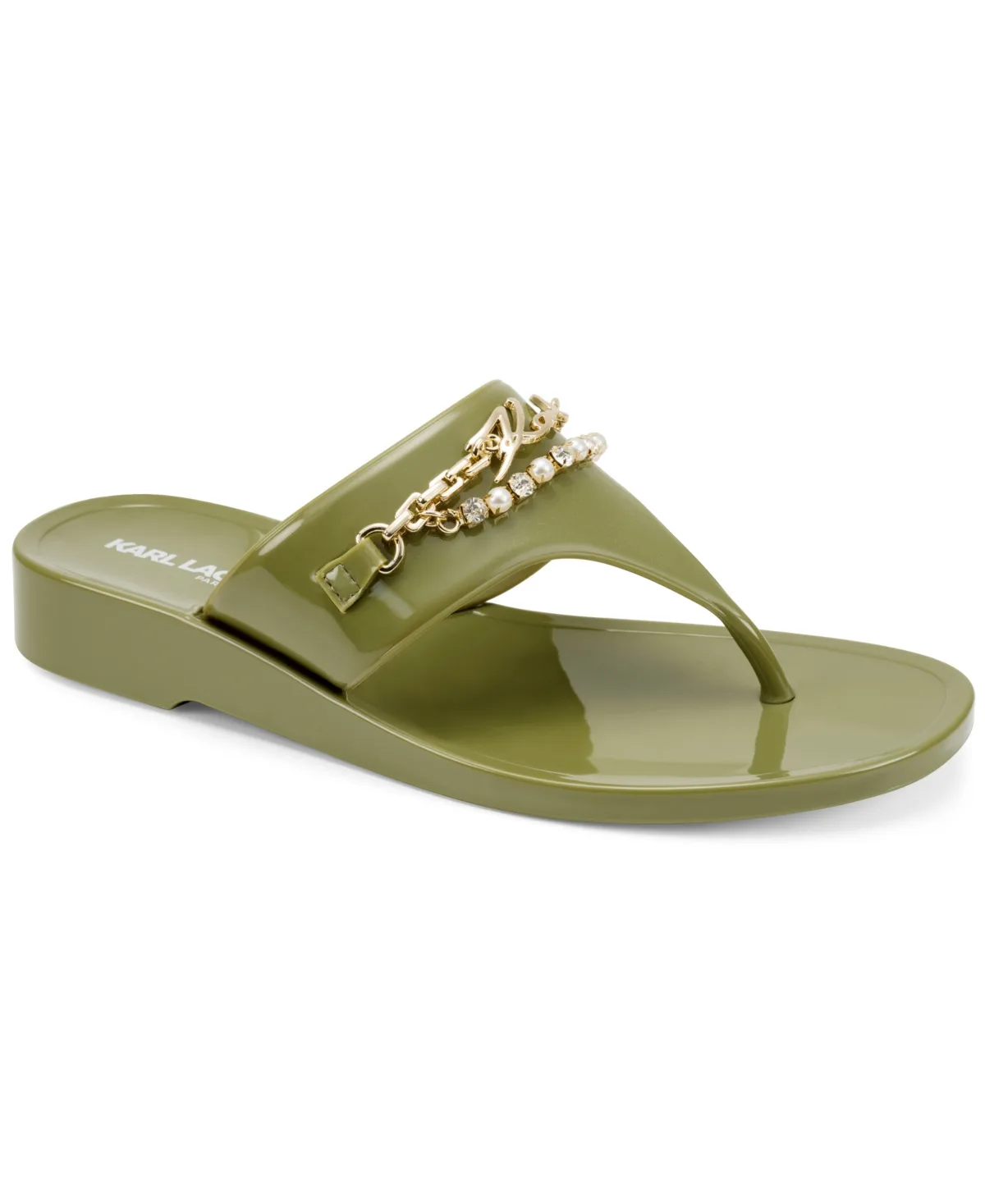 Vesperina Slip-On Flat Thong Sandals by Karl Lagerfeld Paris