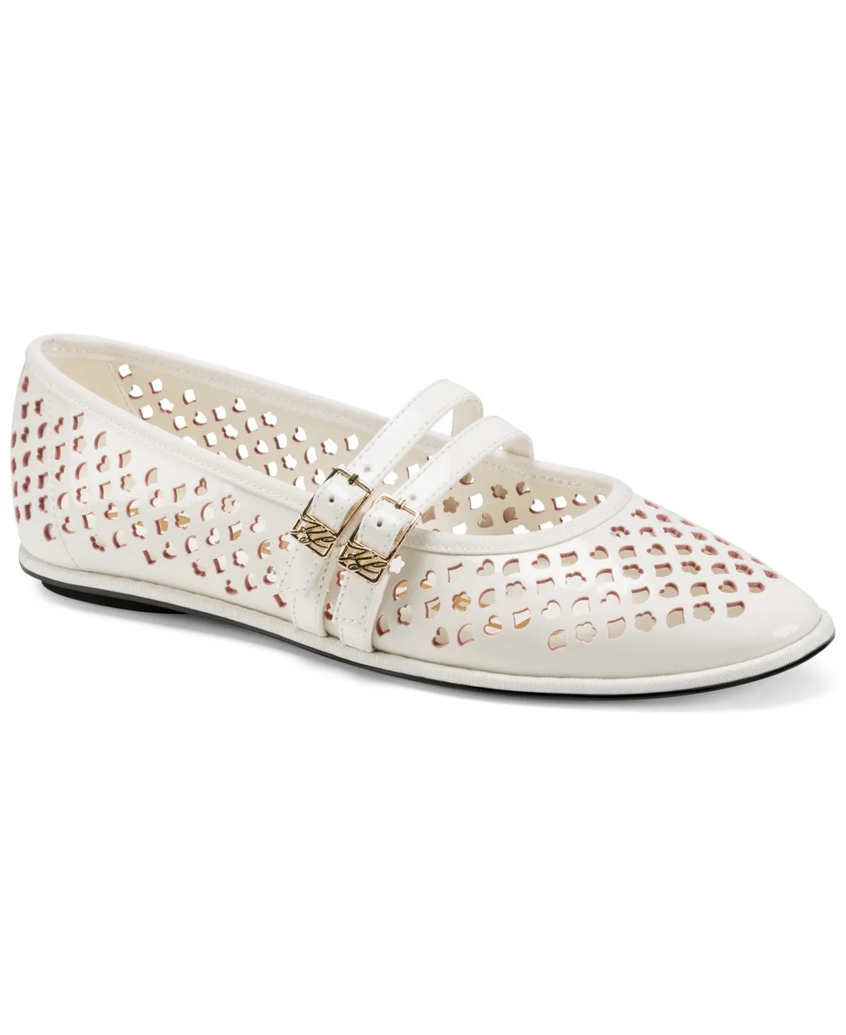 Vanyel Strappy Mary Jane Ballet Flats by Karl Lagerfeld Paris