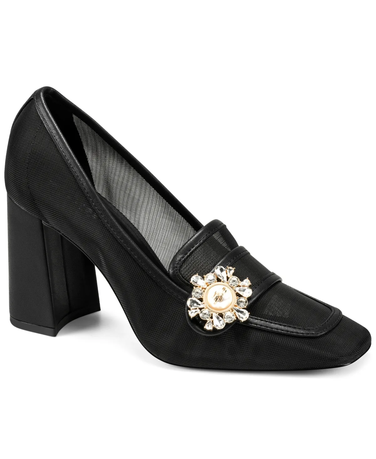 Savannah Mesh High Block Heel Pumps by Karl Lagerfeld Paris