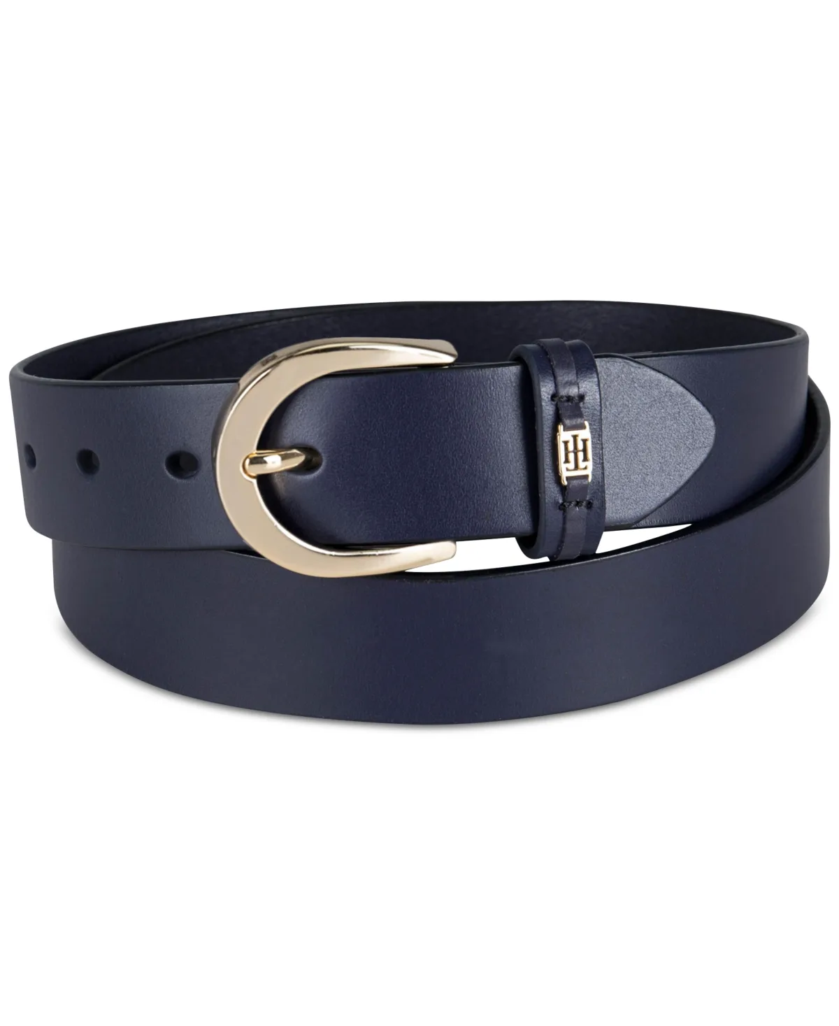 Signature Leather Jean Belt by Tommy Hilfiger