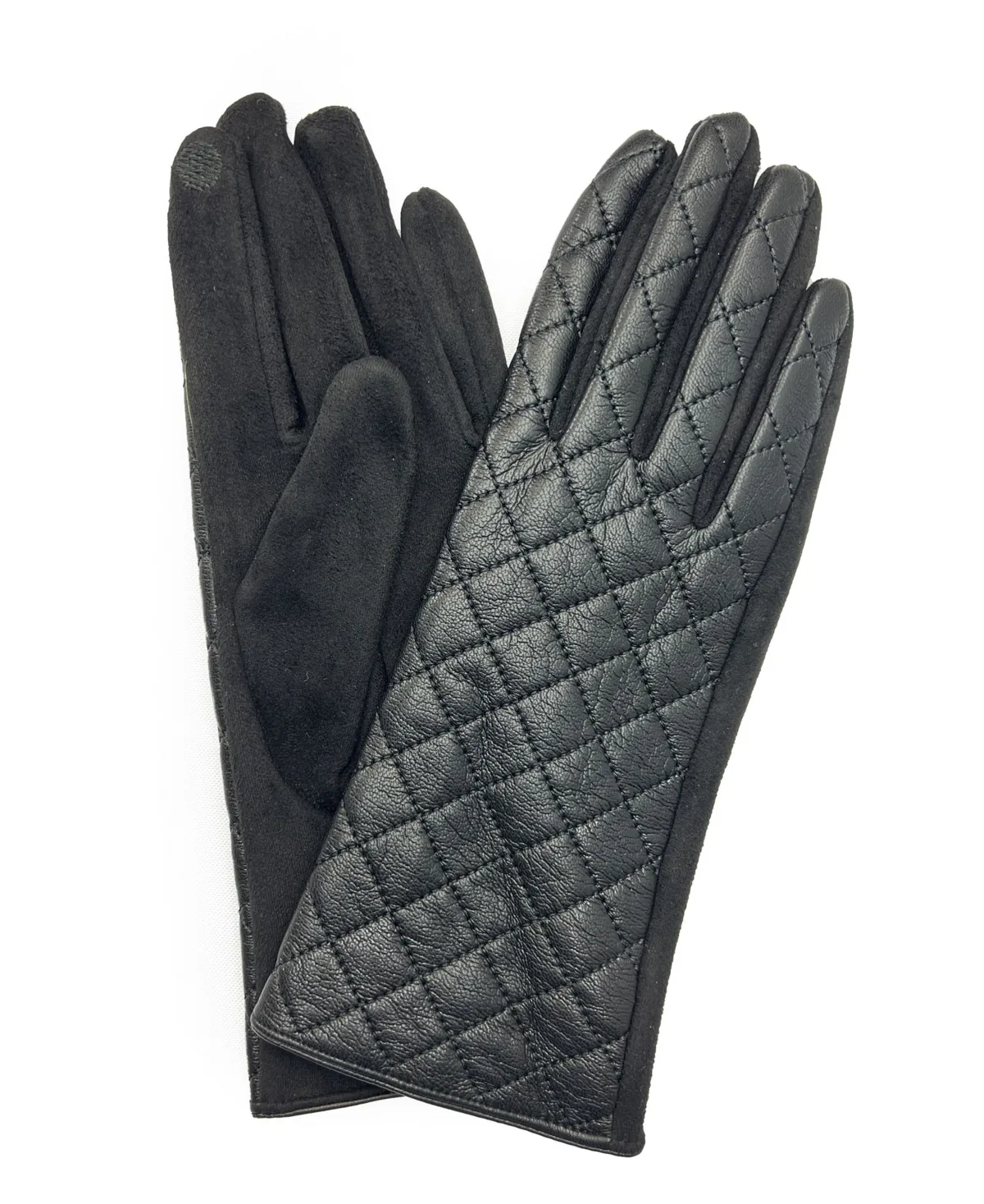 Quilted Faux Leather Touchscreen Glove by Marcus Adler