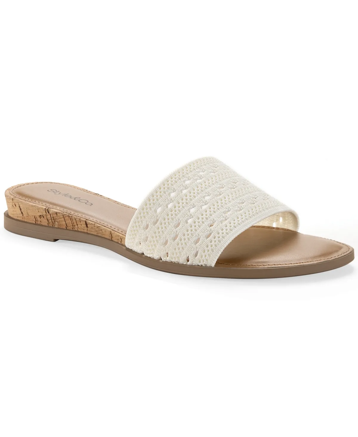 Eviee Knit Slip-On Slide Sandals by Style & Co