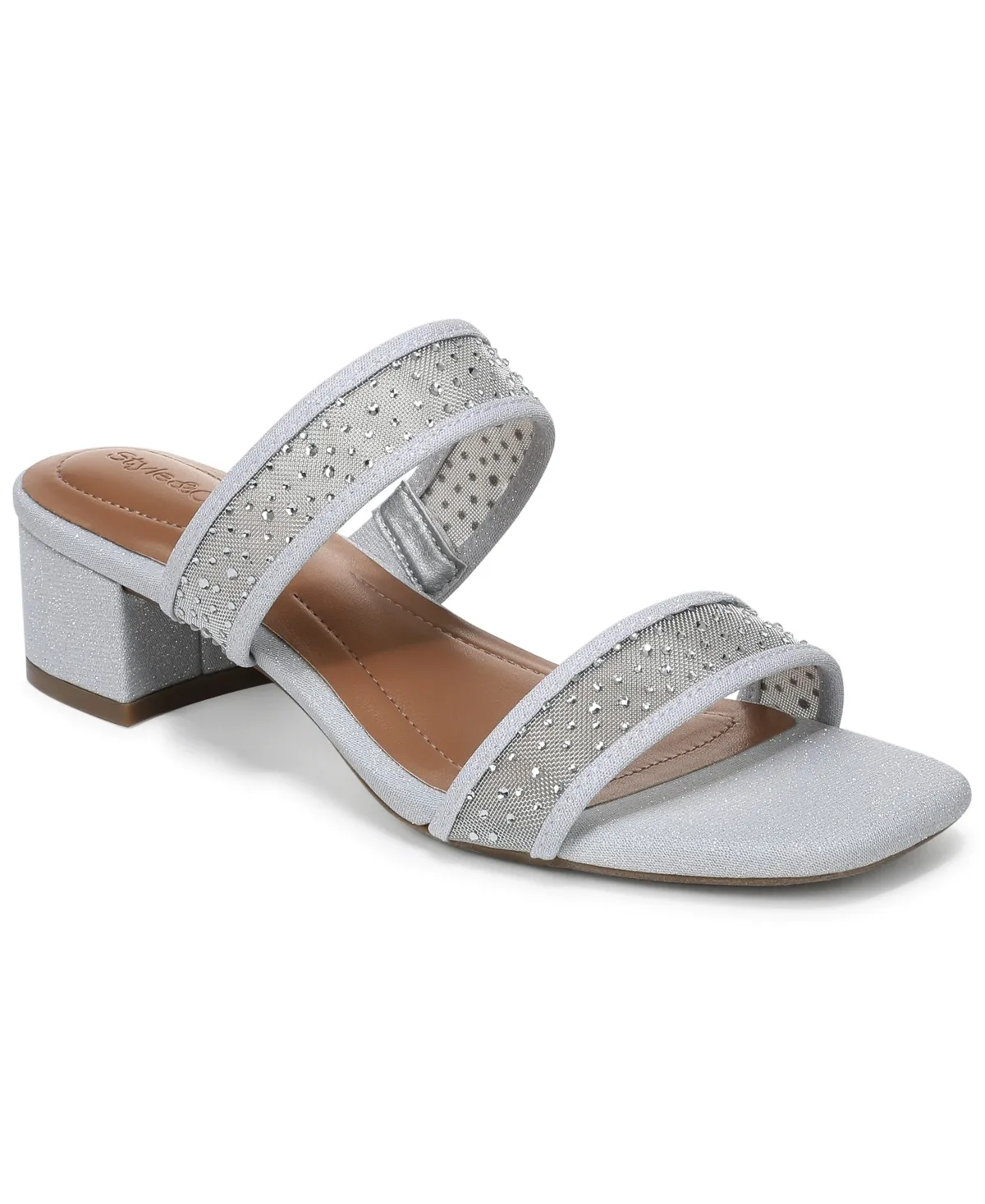 Violettt Two Band Mesh Evening Slip-On Sandals by Style & Co