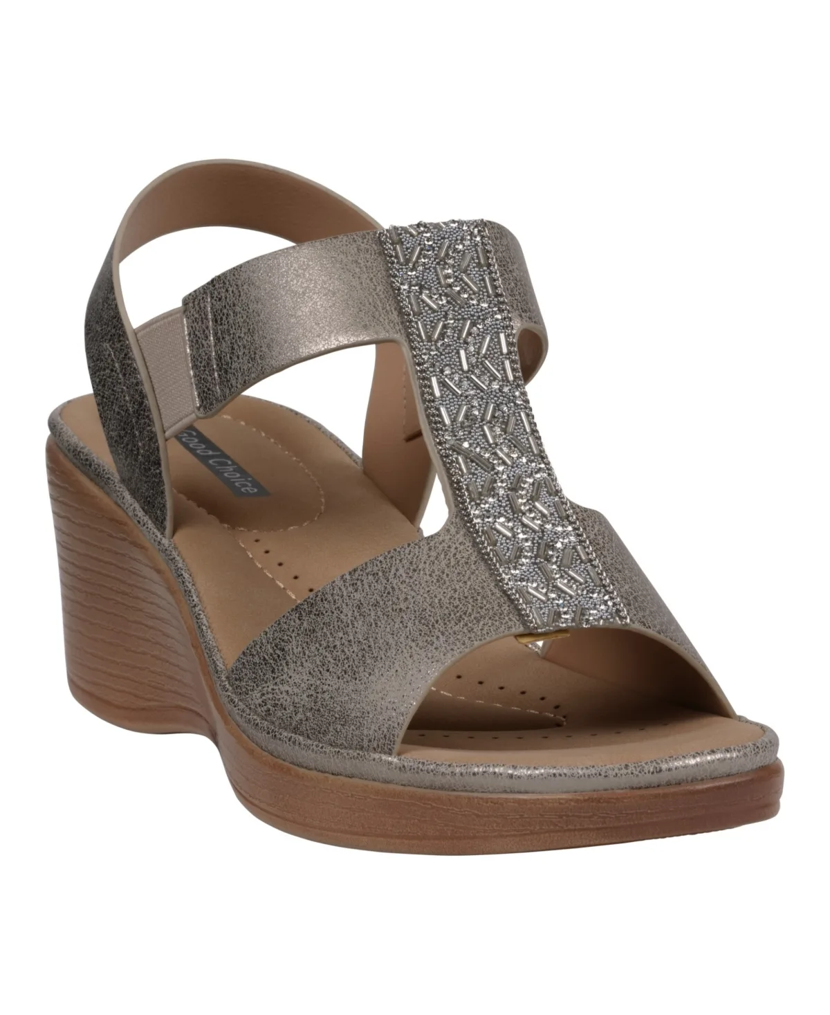 Elissa Embellished Wedge Sandals by Gc Shoes