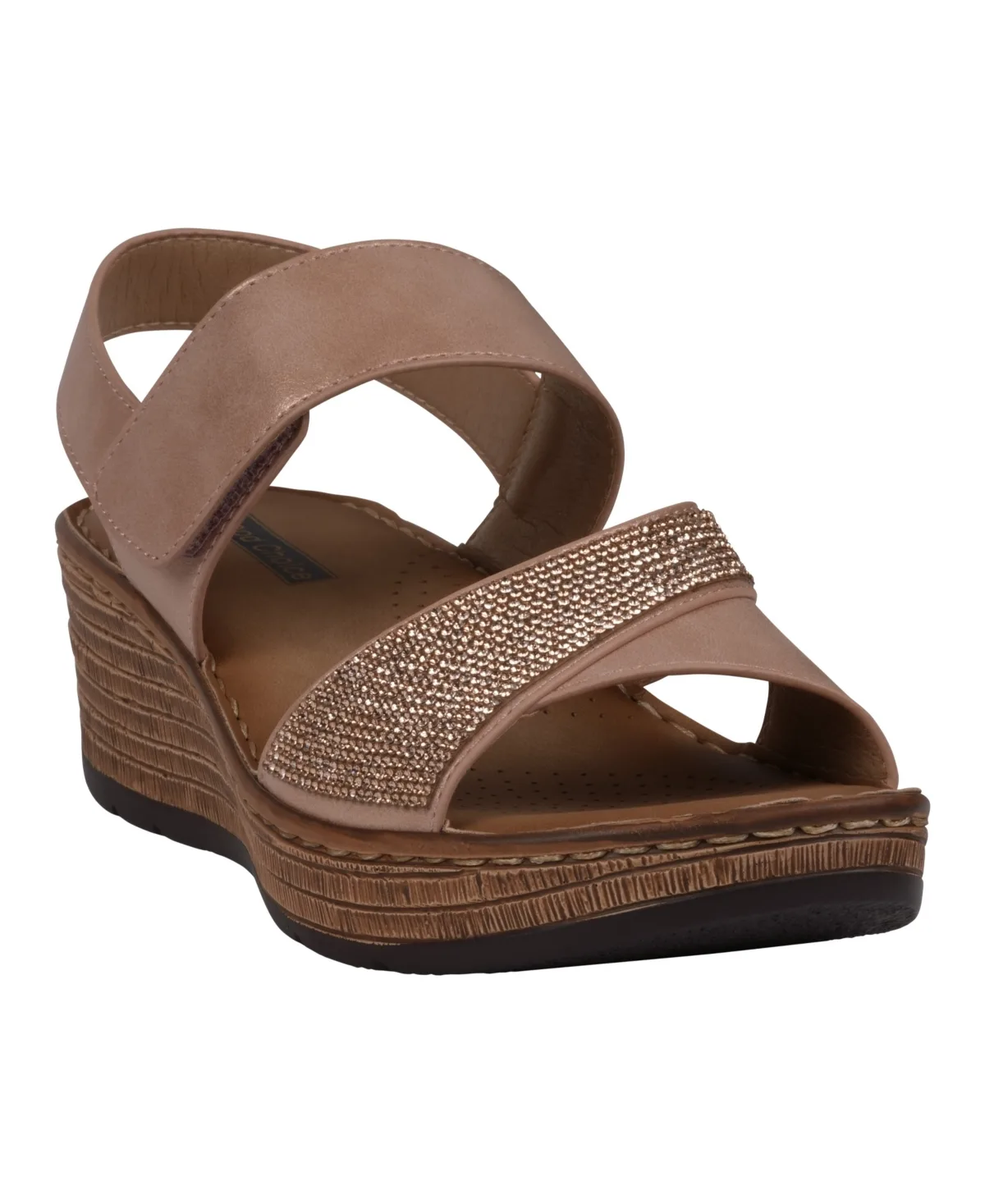 Lux Embellished Wedge Sandals by Gc Shoes