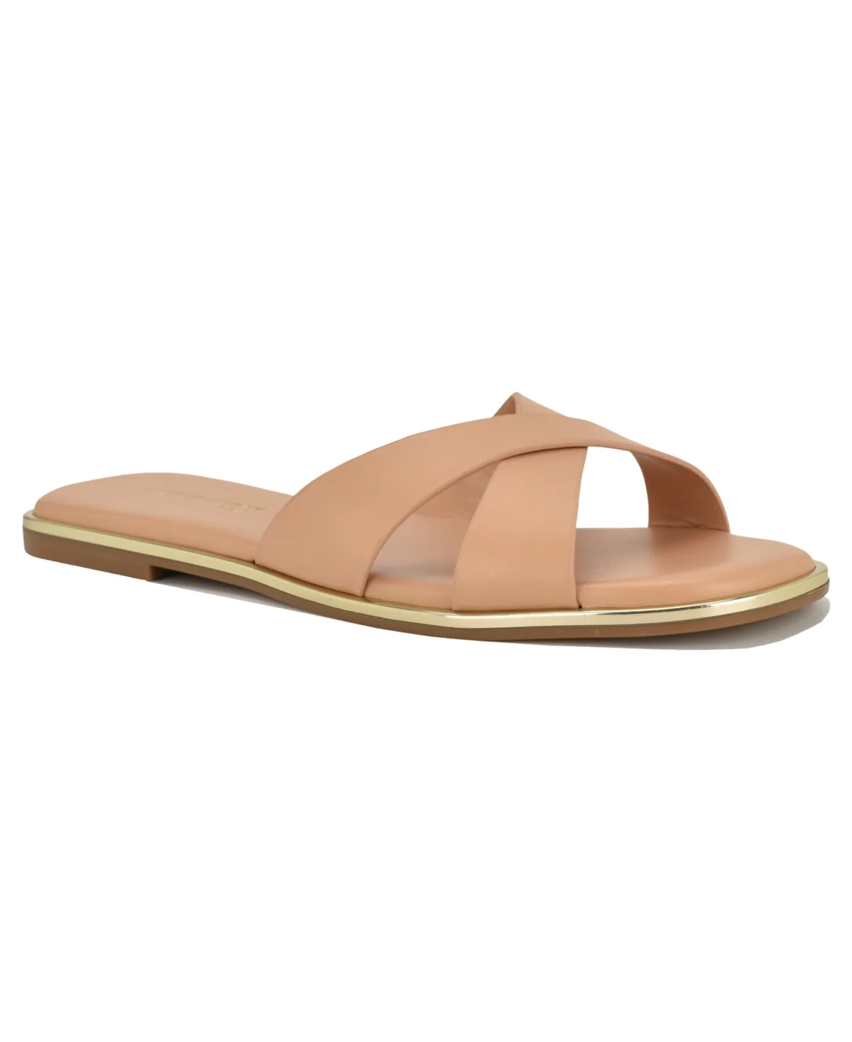 Edeny Criss-Cross Flat Slip-On Sandals by Nine West