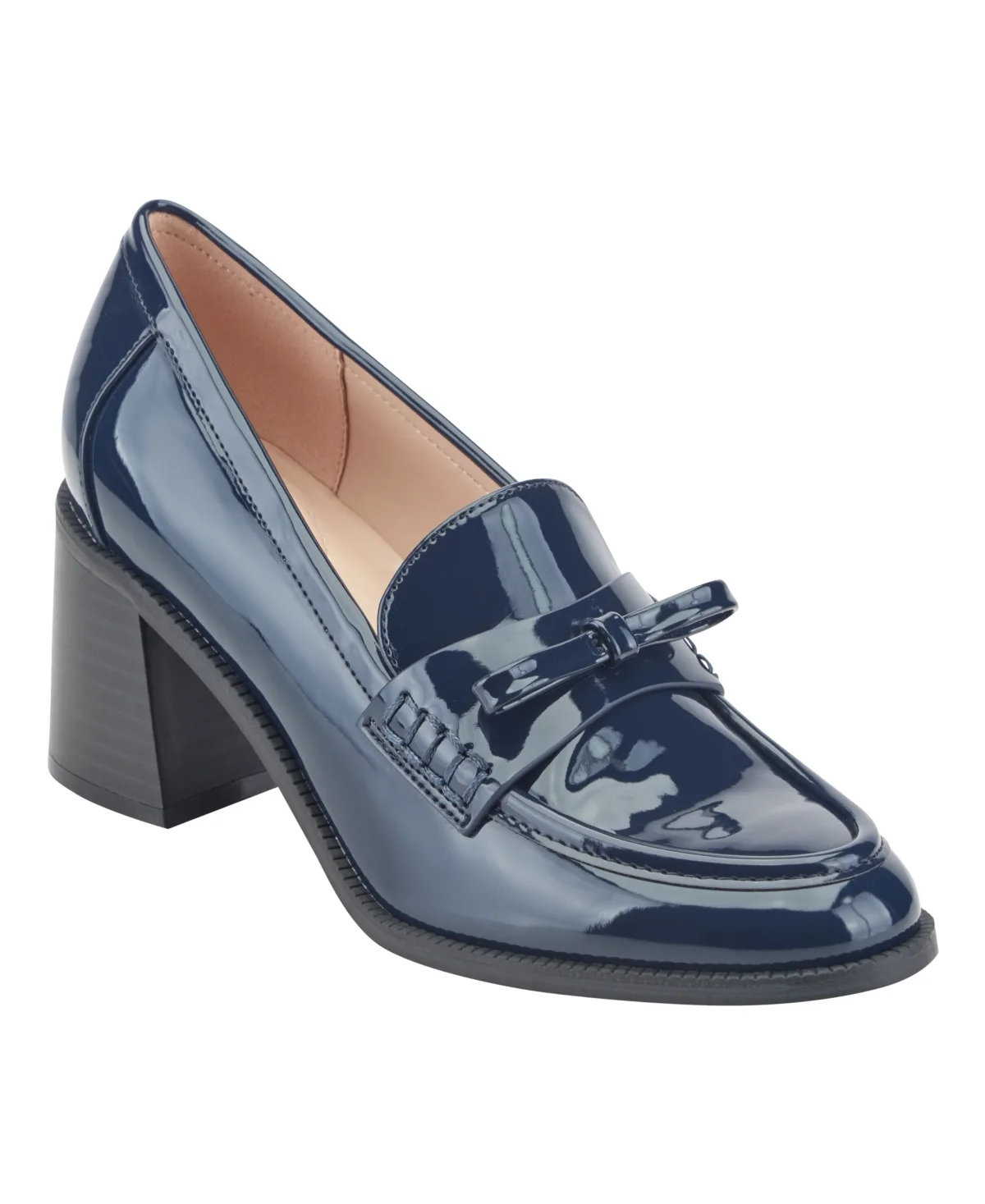 Kaynei Bow Block Heel Loafer Pumps by Bandolino