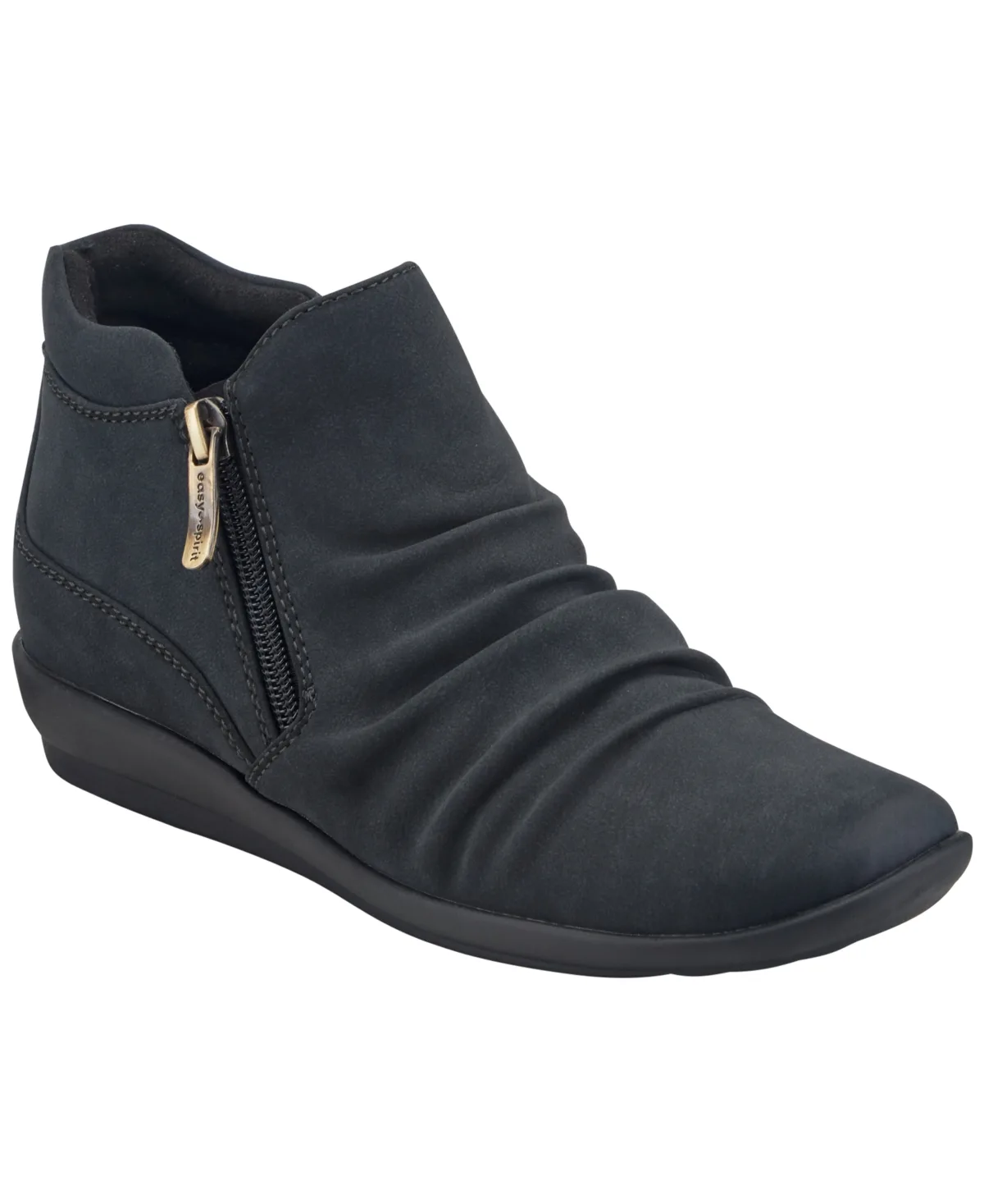 Aleta Side Zipper Casual Flat Booties by Easy Spirit