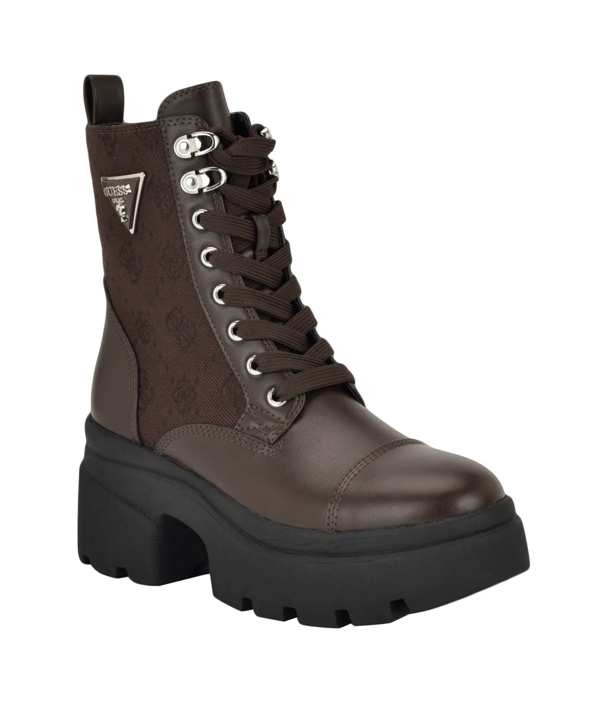 Yarini Platform Lug Combat Boots by Guess