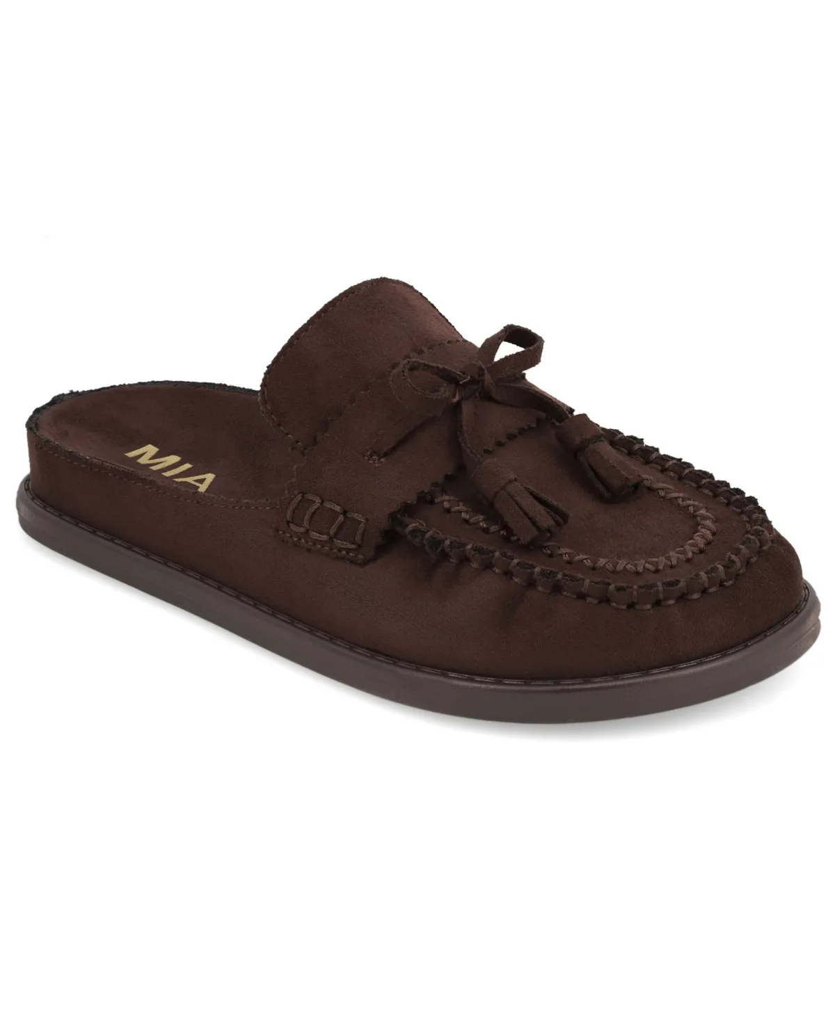 Nesha Moc Toe Moccasin Mule Loafers by Mia