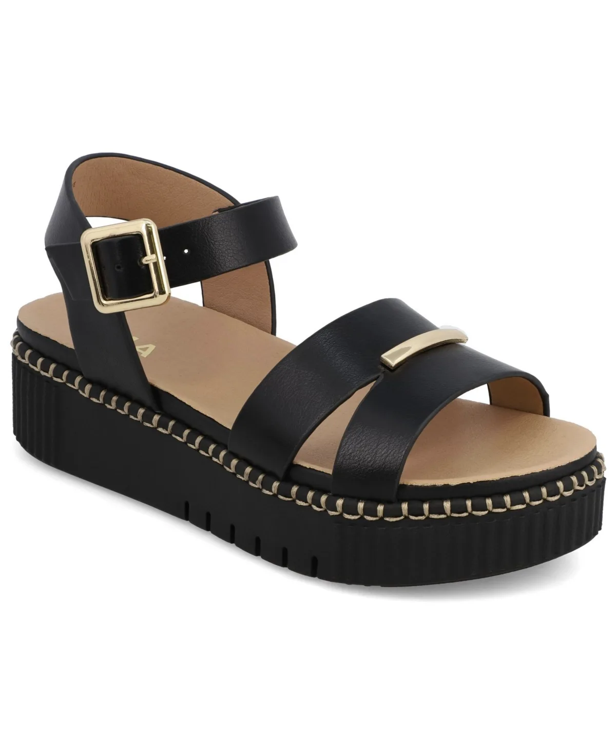 Jacklyn Ankle Strap Flatform Casual Sandals