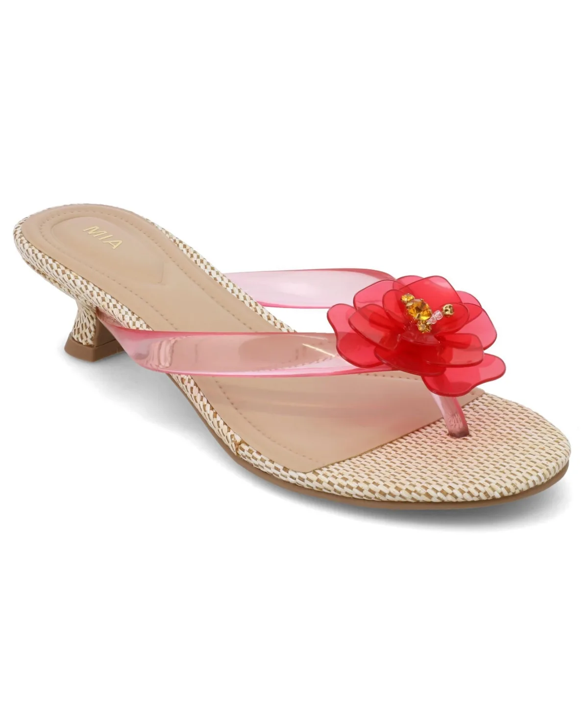 Magnoleia Flower Slip-On Dress Sandals by Mia