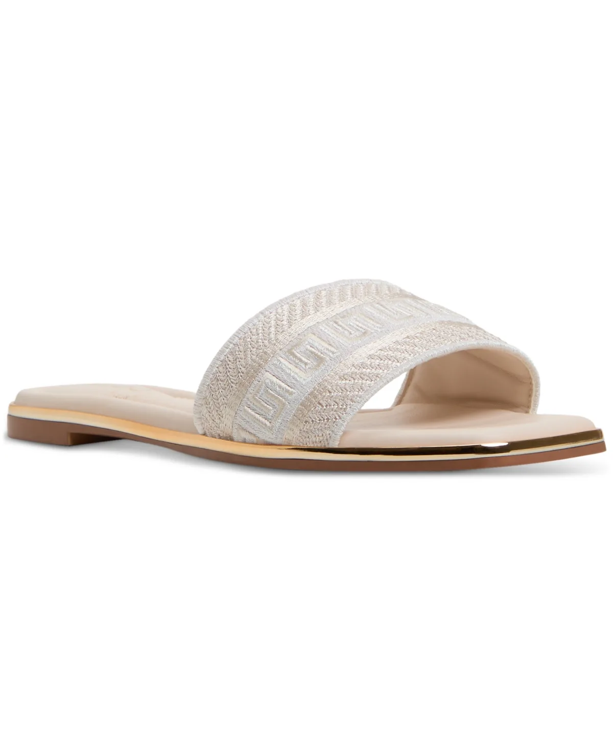 Oceania Embroidered Slide Flat Sandals by Aldo