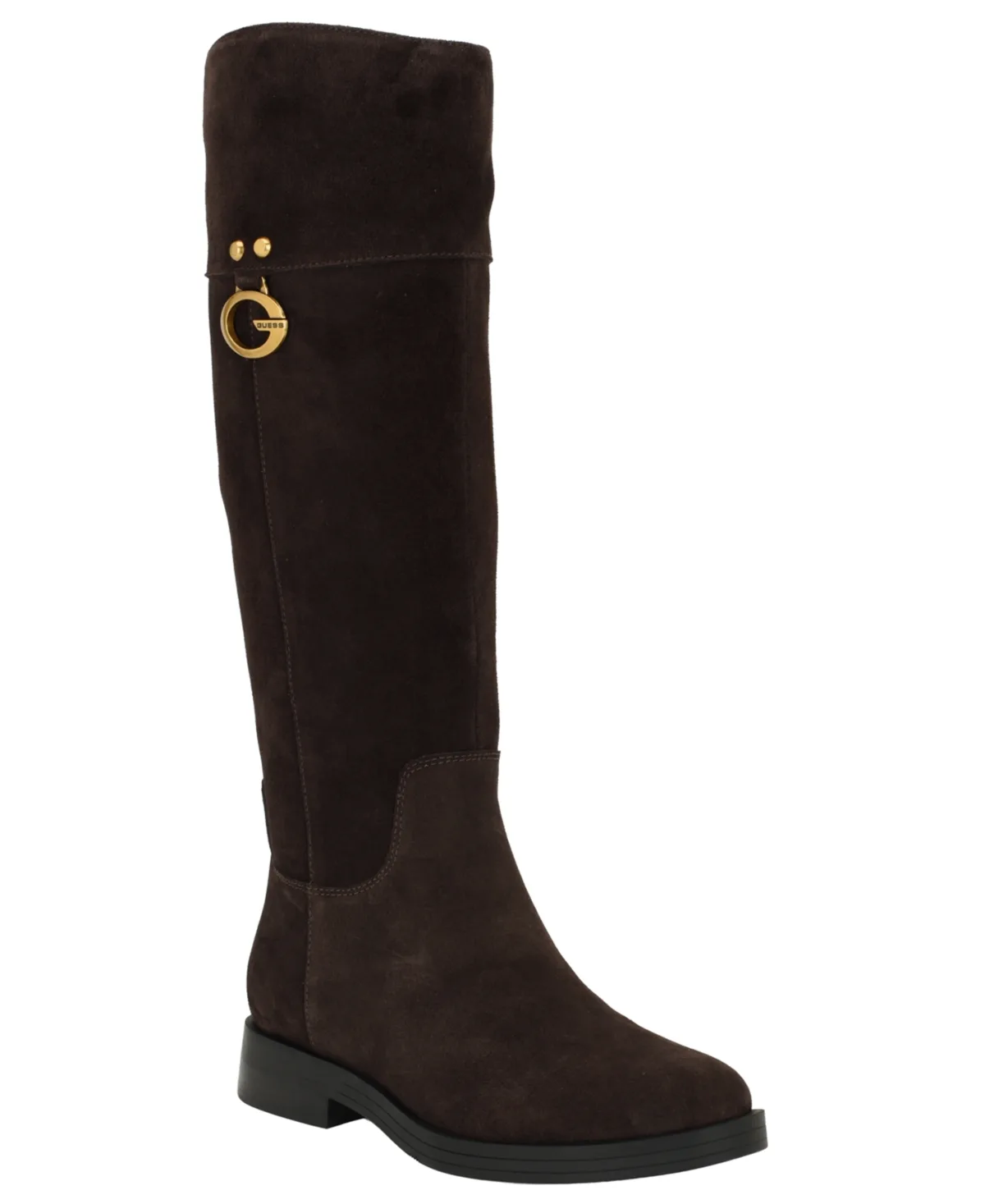 Kandra Tall Signature G Logo Riding Block Heel Boots by Guess